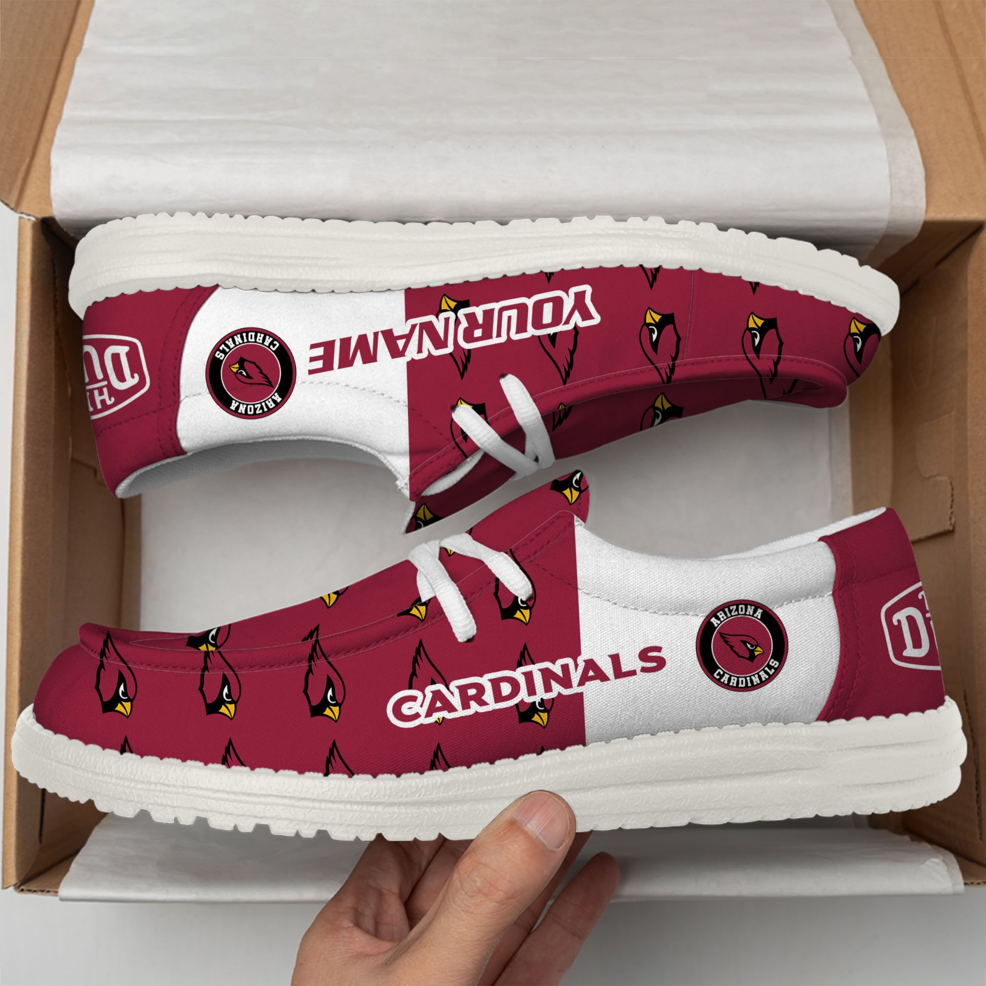 Arizona Cardinals Hey Dude Shoes Custom Your Name 2024 version, Sport Shoes For Fan, Fan Gifts EHIVM-60787