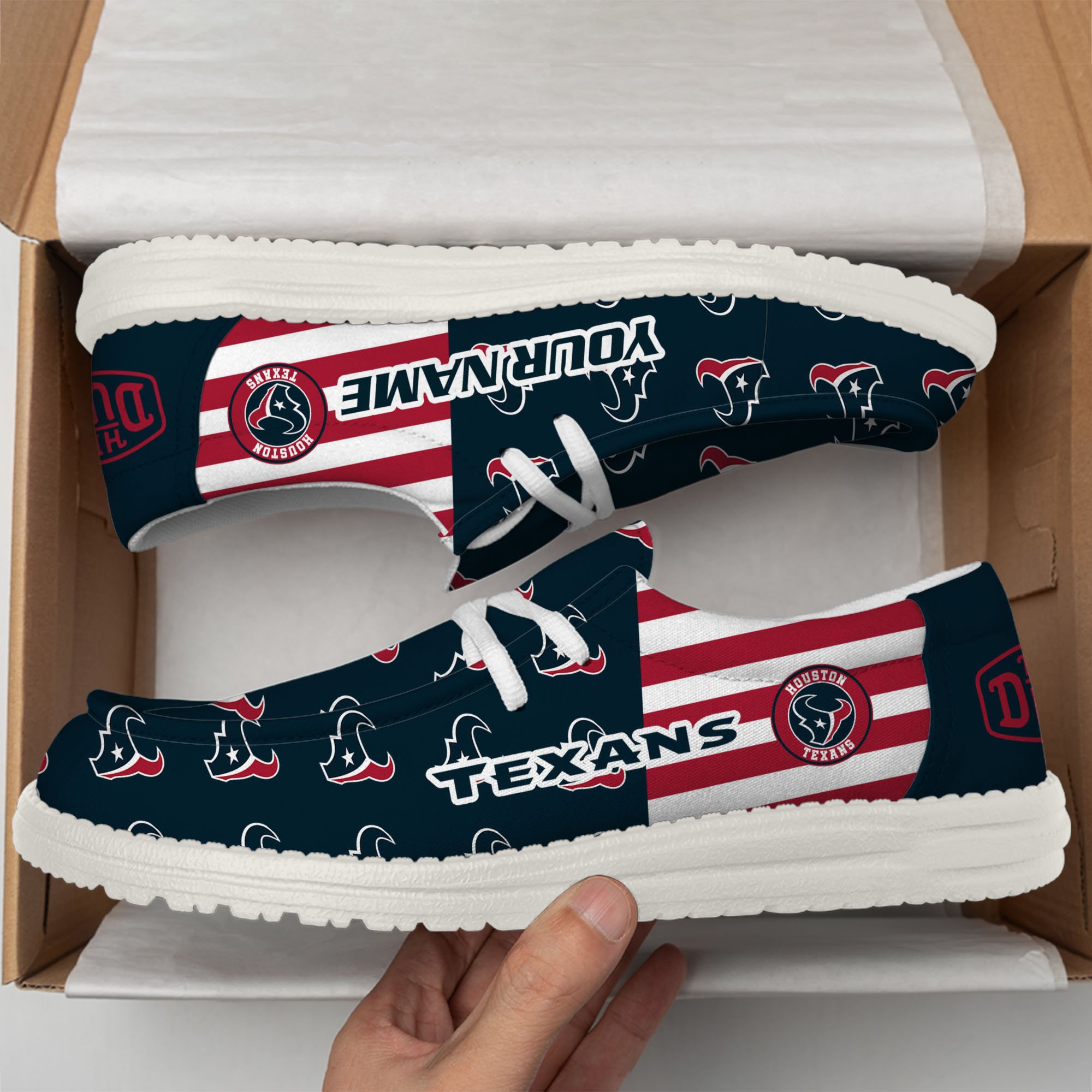 Houston Texans Hey Dude Shoes Custom Your Name 2024 version, Sport Shoes For Fan, Fan Gifts EHIVM-60787