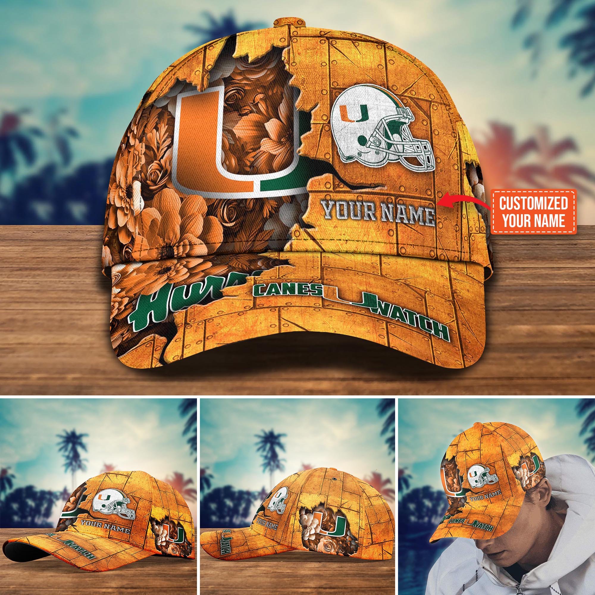 Miami Hurricanes Custom New Arrivals Trending Cap H51466