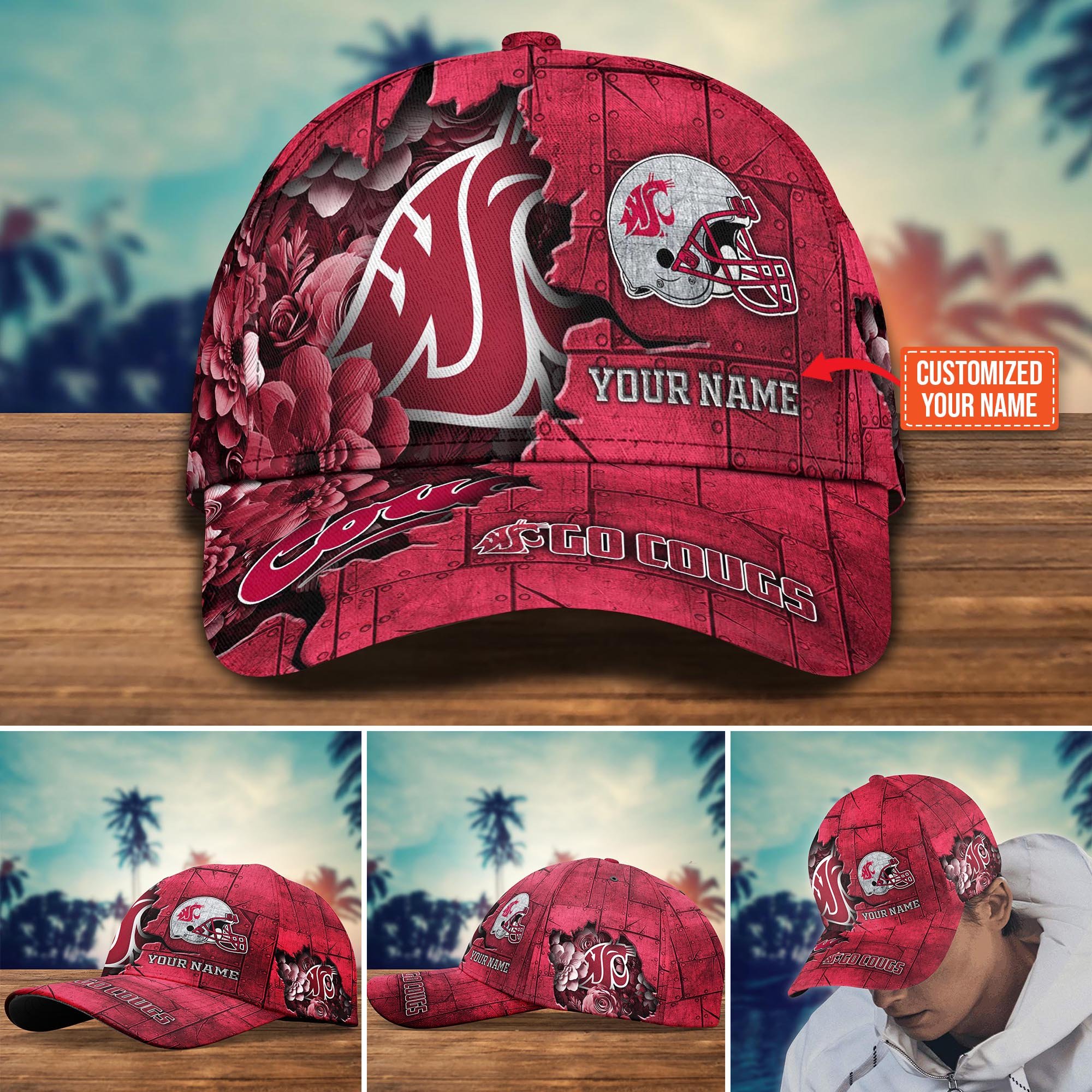 Washington State Cougars Custom New Arrivals Trending Cap H51466