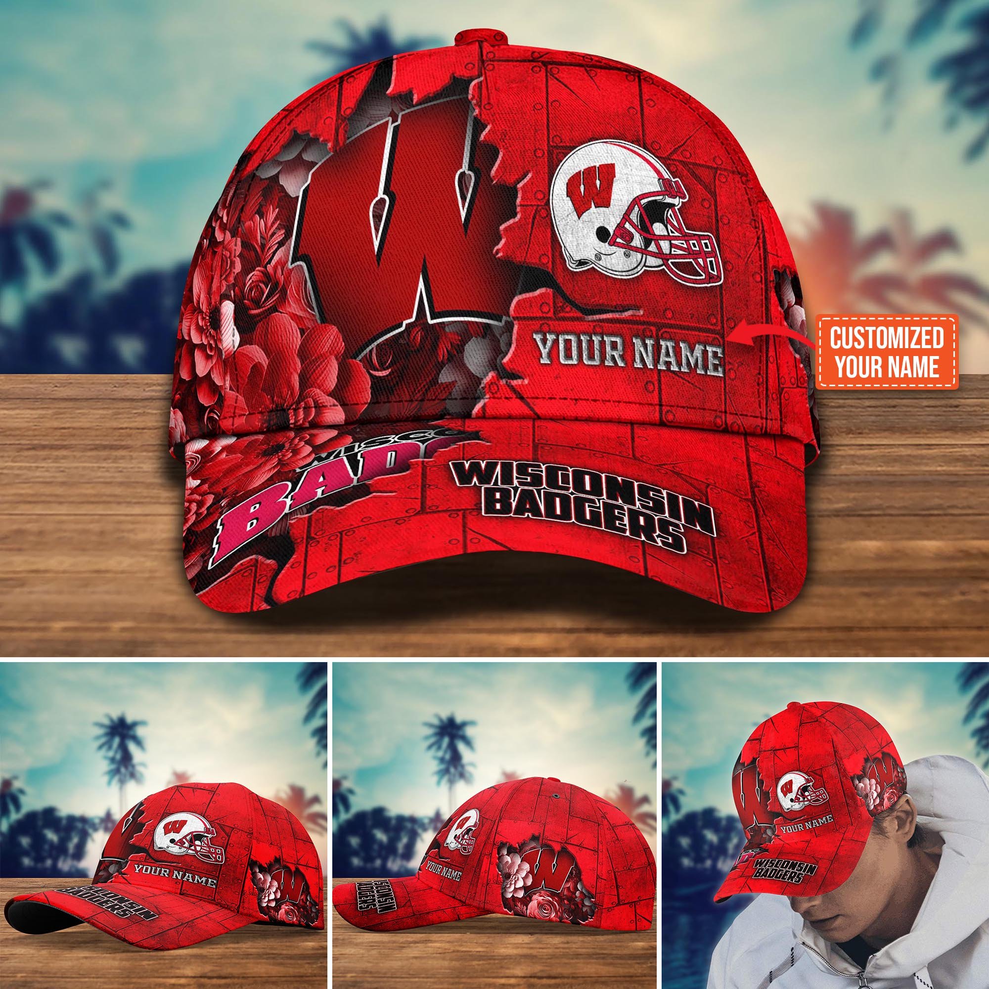 Wisconsin Badgers Custom New Arrivals Trending Cap H51466