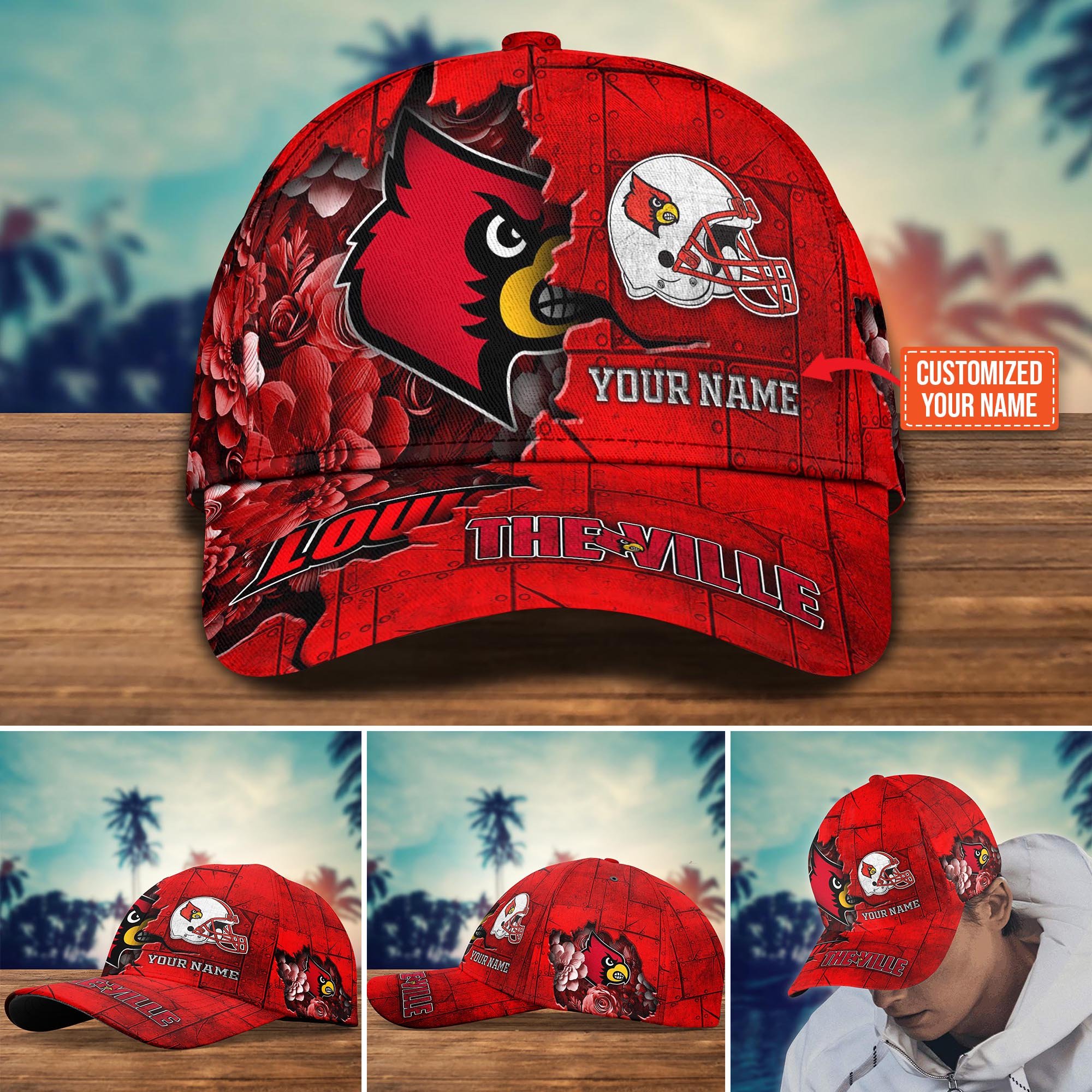 Louisville Cardinals Custom New Arrivals Trending Cap H51466