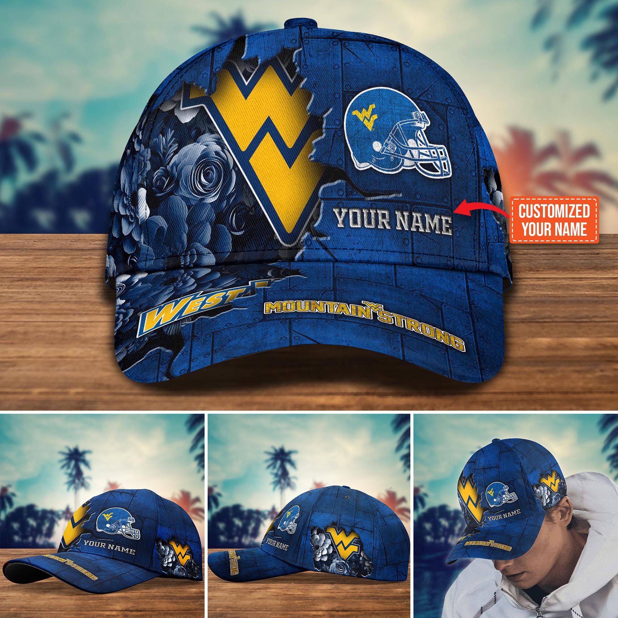 West Virginia Mountaineers Custom New Arrivals Trending Cap H51466