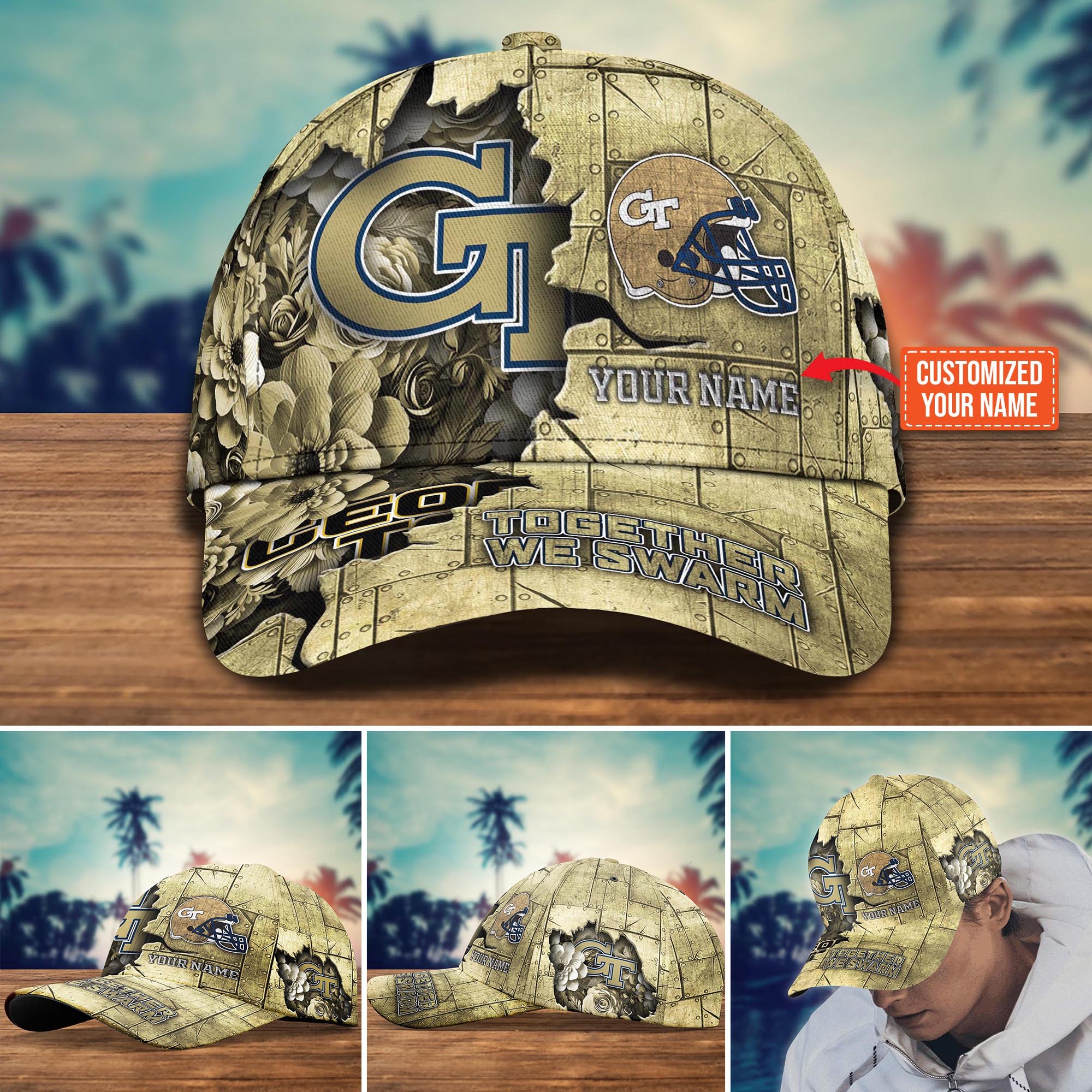 Georgia Tech Yellow Jackets Custom New Arrivals Trending Cap H51466