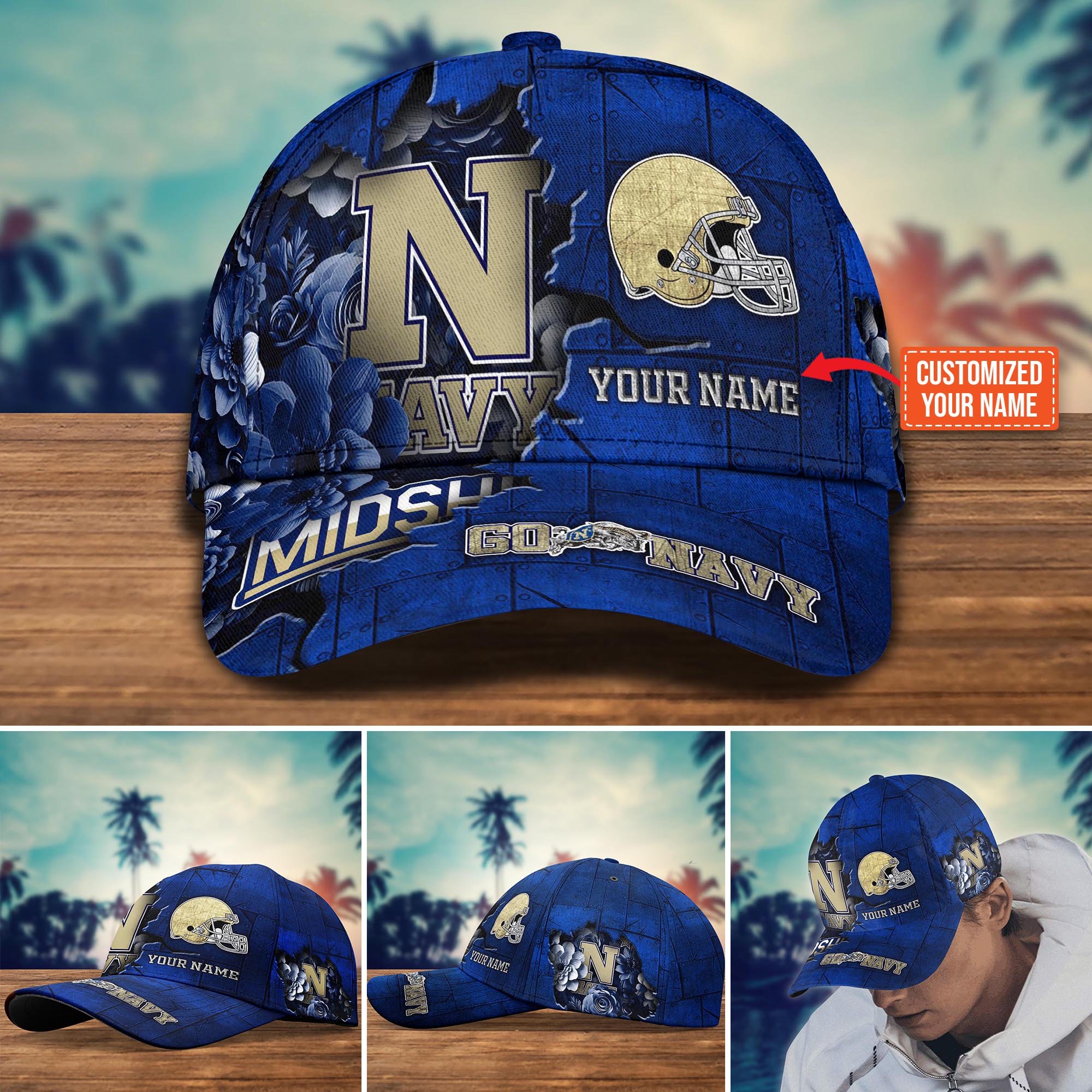 Navy Midshipmen Custom New Arrivals Trending Cap H51466