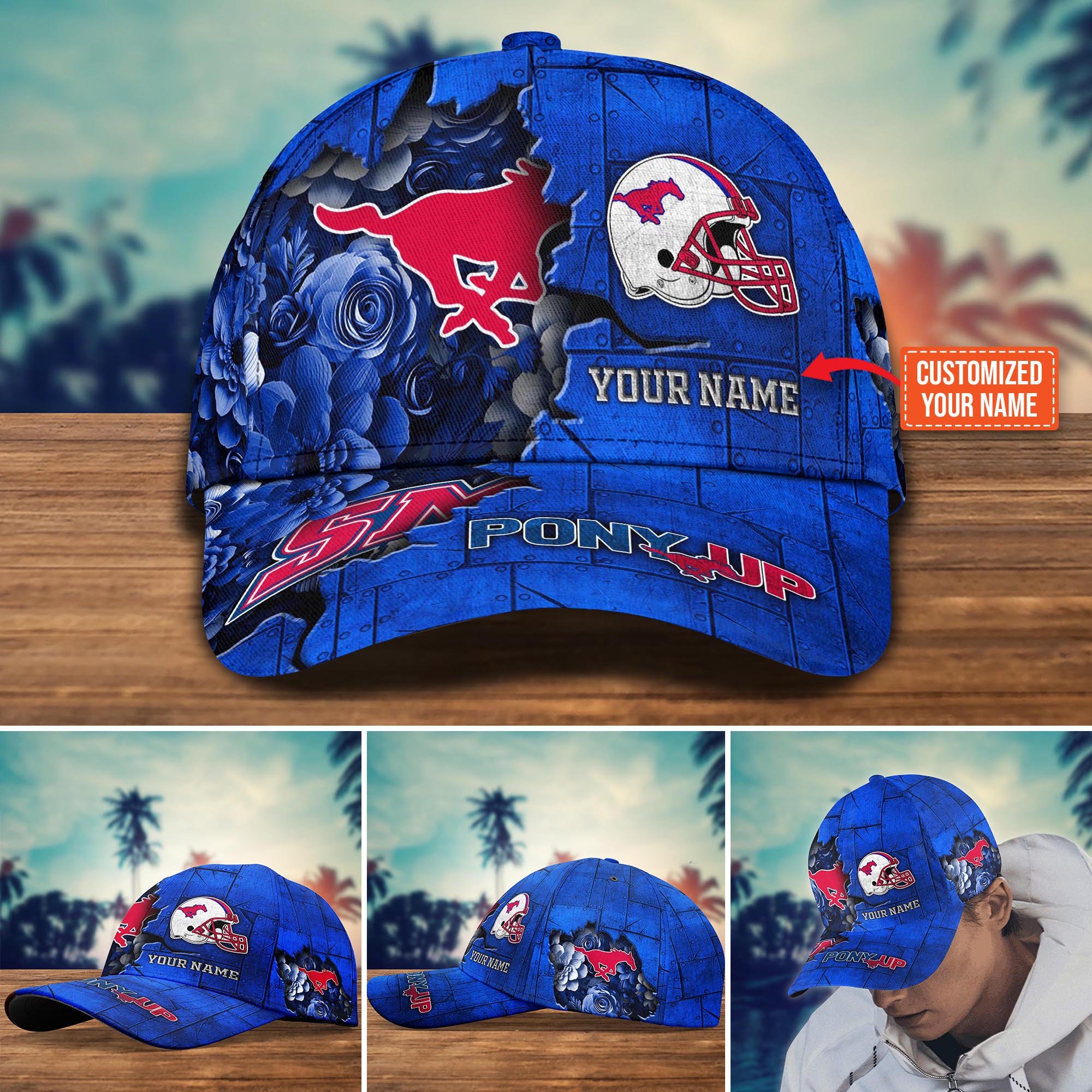 SMU Mustangs Custom New Arrivals Trending Cap H51466