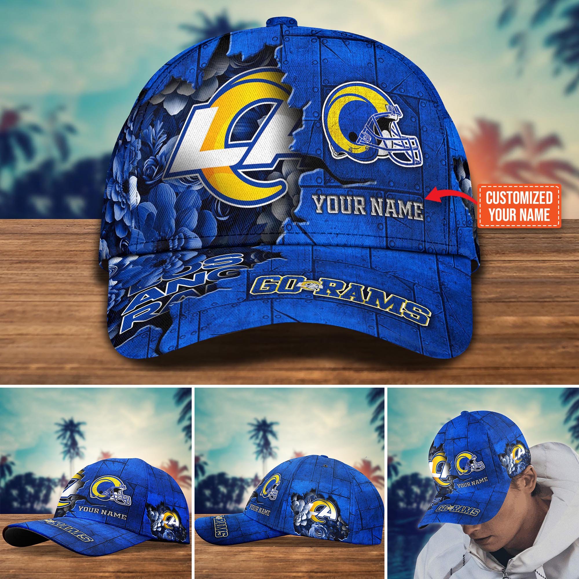 Los Angeles Rams Custom New Arrivals Trending Cap H51466