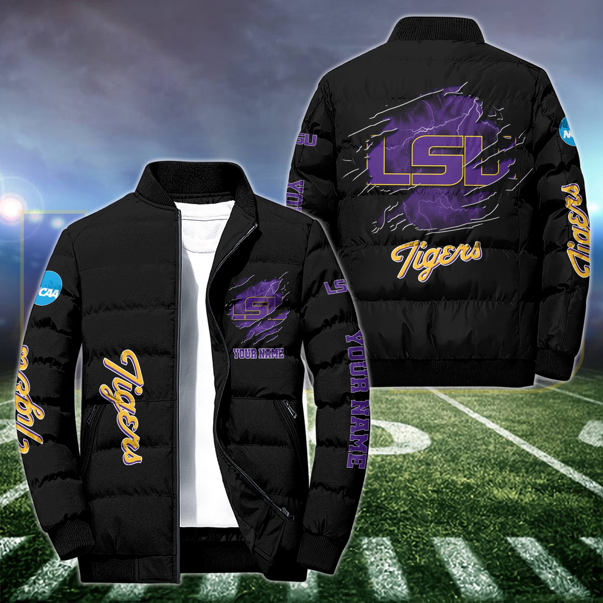 LSU TIGERS Puffer Jacket Custom Your Name 2024 version, Sport Jacket, FootBall Fan Gifts EHIVM-52774