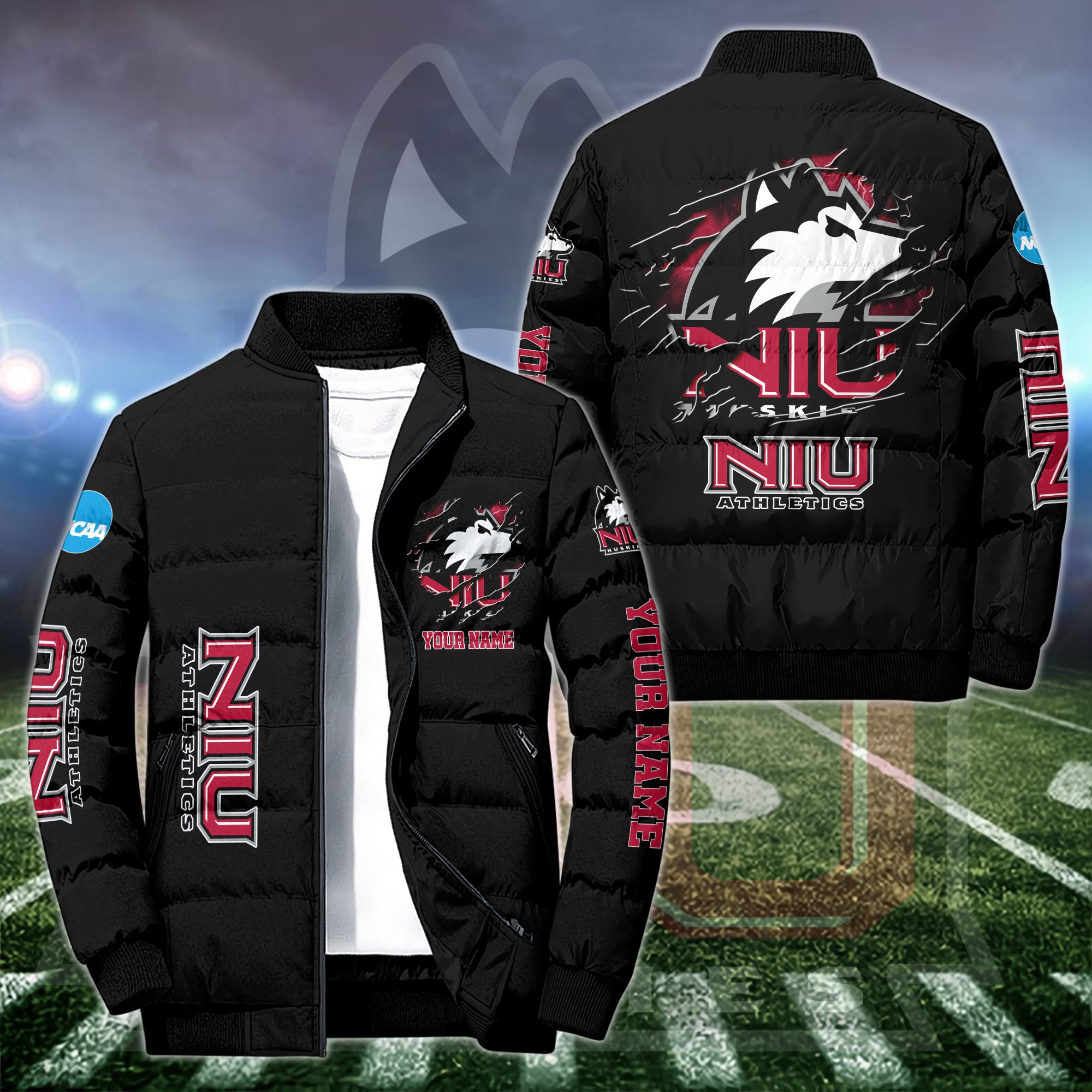 Northern Illinois Huskies Puffer Jacket Custom Your Name 2024 version, Sport Jacket, FootBall Fan Gifts EHIVM-52774