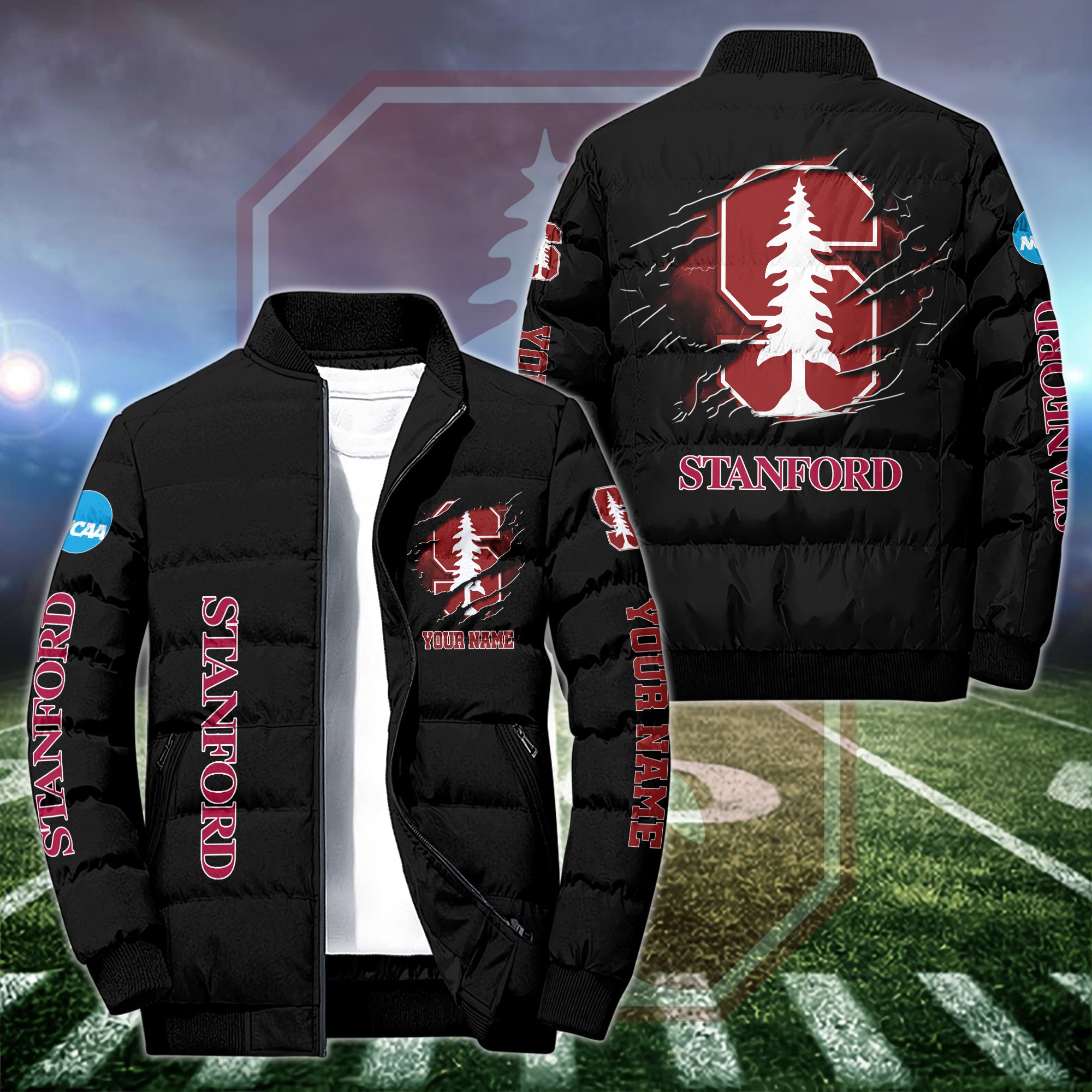 Stanford Cardinal Puffer Jacket Custom Your Name 2024 version, Sport Jacket, FootBall Fan Gifts EHIVM-52774