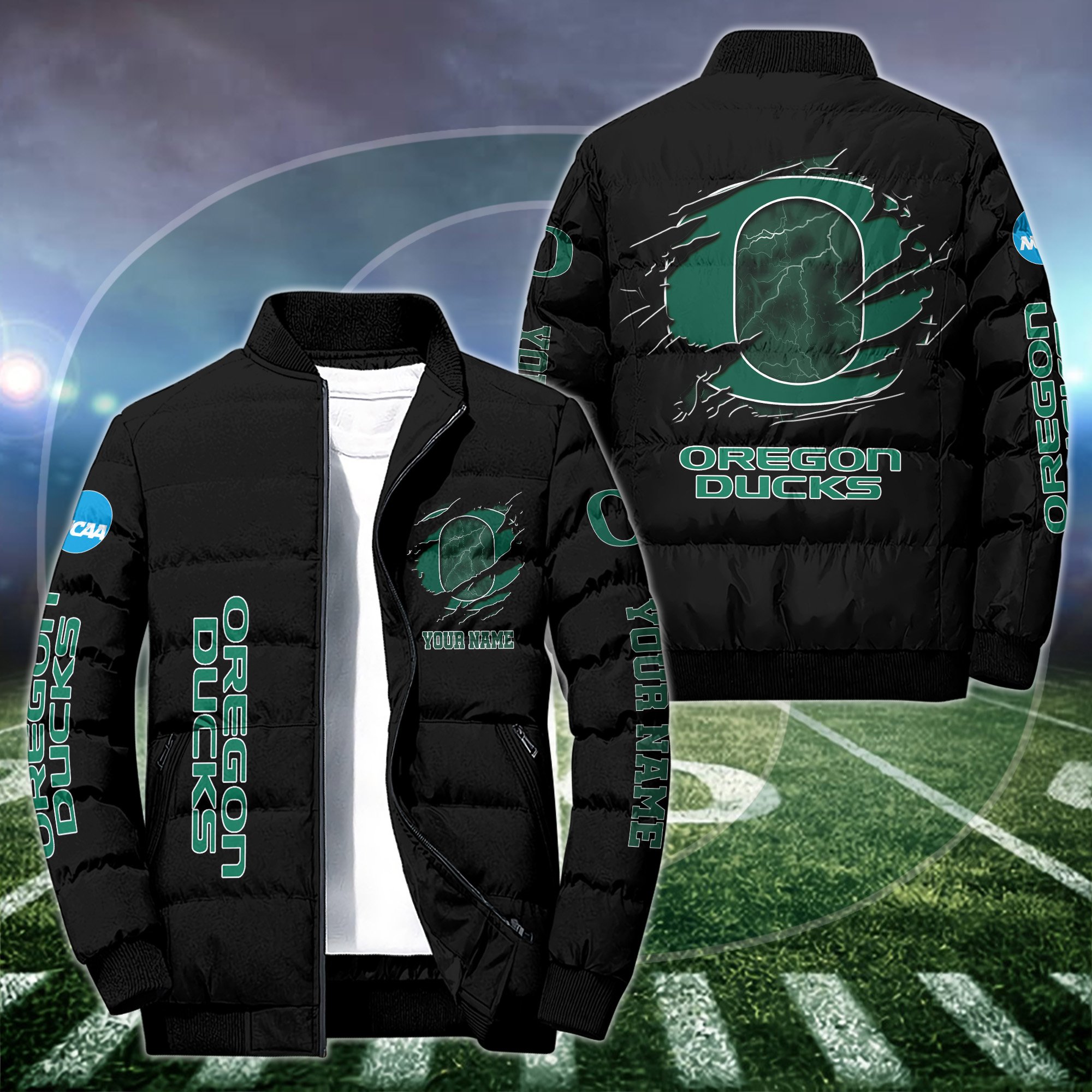 Oregon Ducks Puffer Jacket Custom Your Name 2024 version, Sport Jacket, FootBall Fan Gifts EHIVM-52774