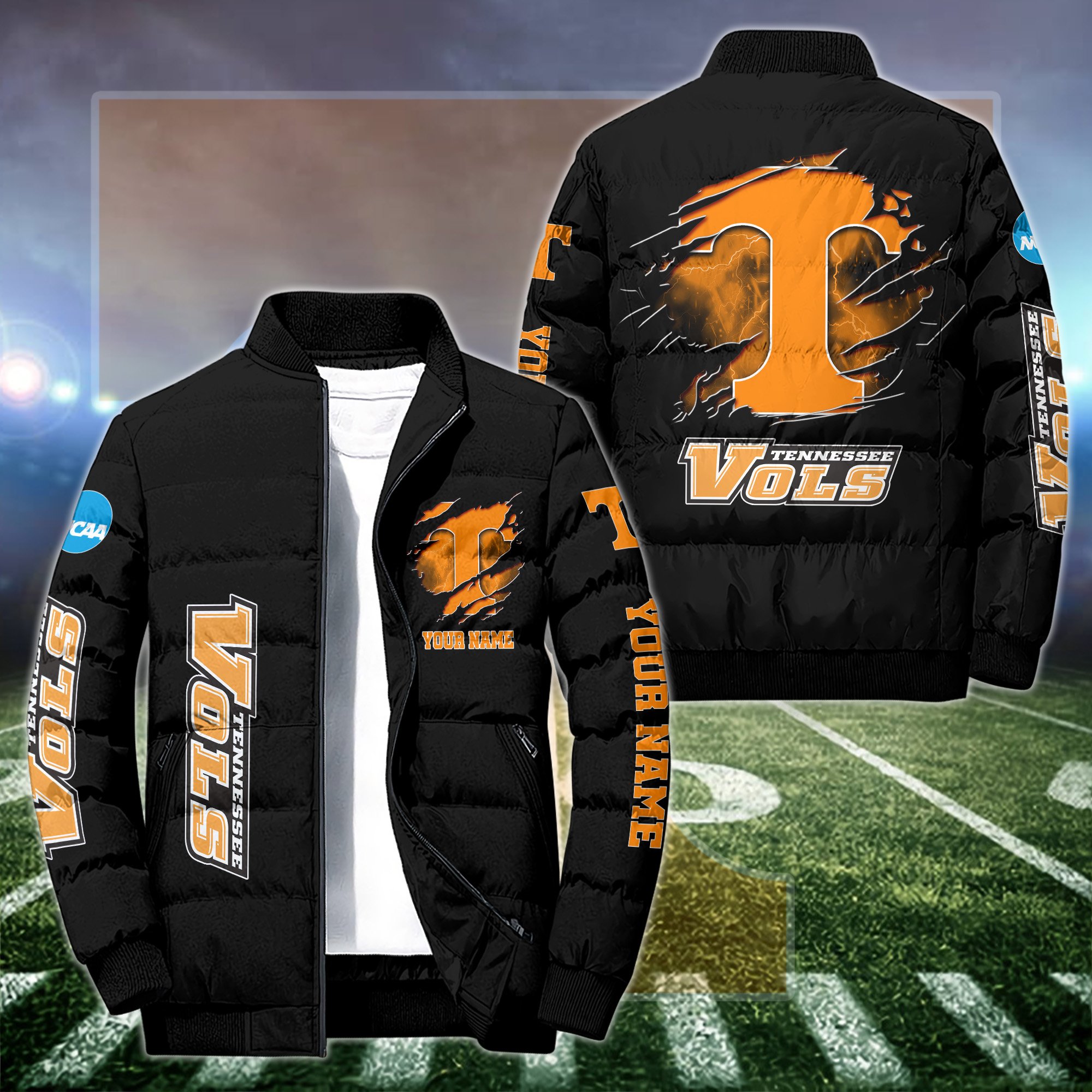 Tennessee Volunteers Puffer Jacket Custom Your Name 2024 version, Sport Jacket, FootBall Fan Gifts EHIVM-52774