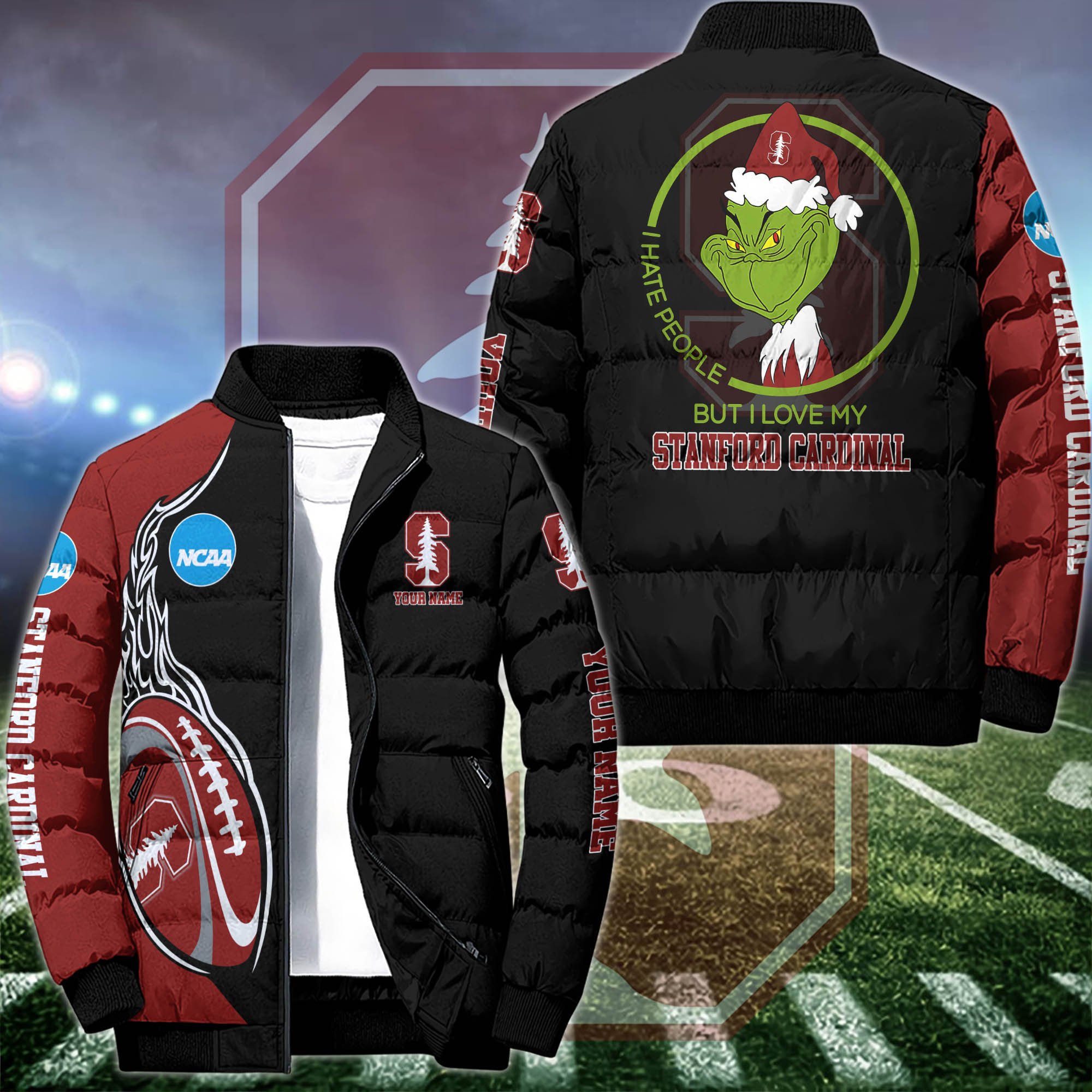 Stanford Cardinal Puffer Jacket Custom Your Name 2024 version, Sport Jacket, FootBall Fan Gifts EHIVM-52943