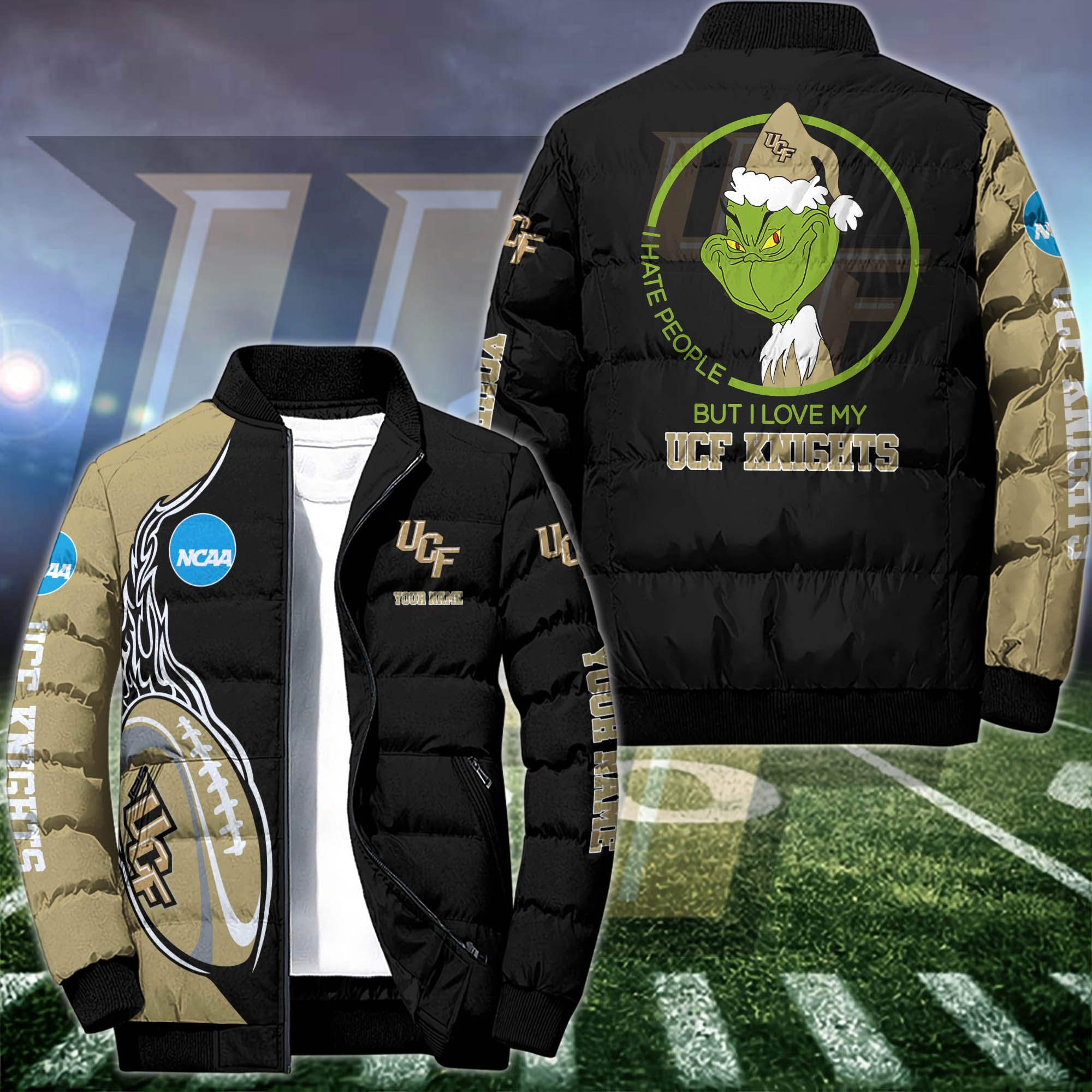 UCF Knights Puffer Jacket Custom Your Name 2024 version, Sport Jacket, FootBall Fan Gifts EHIVM-52943