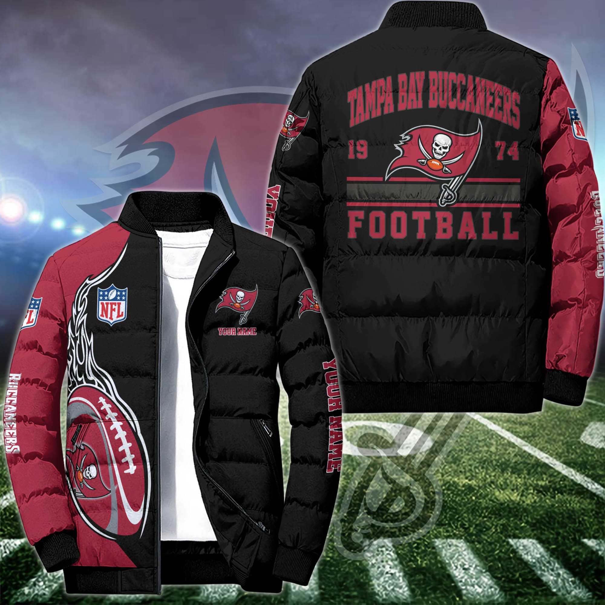 Tampa Bay Buccaneers Puffer Jacket Custom Your Name 2024 version, Sport Jacket, FootBall Fan Gifts  EHIVM-52989