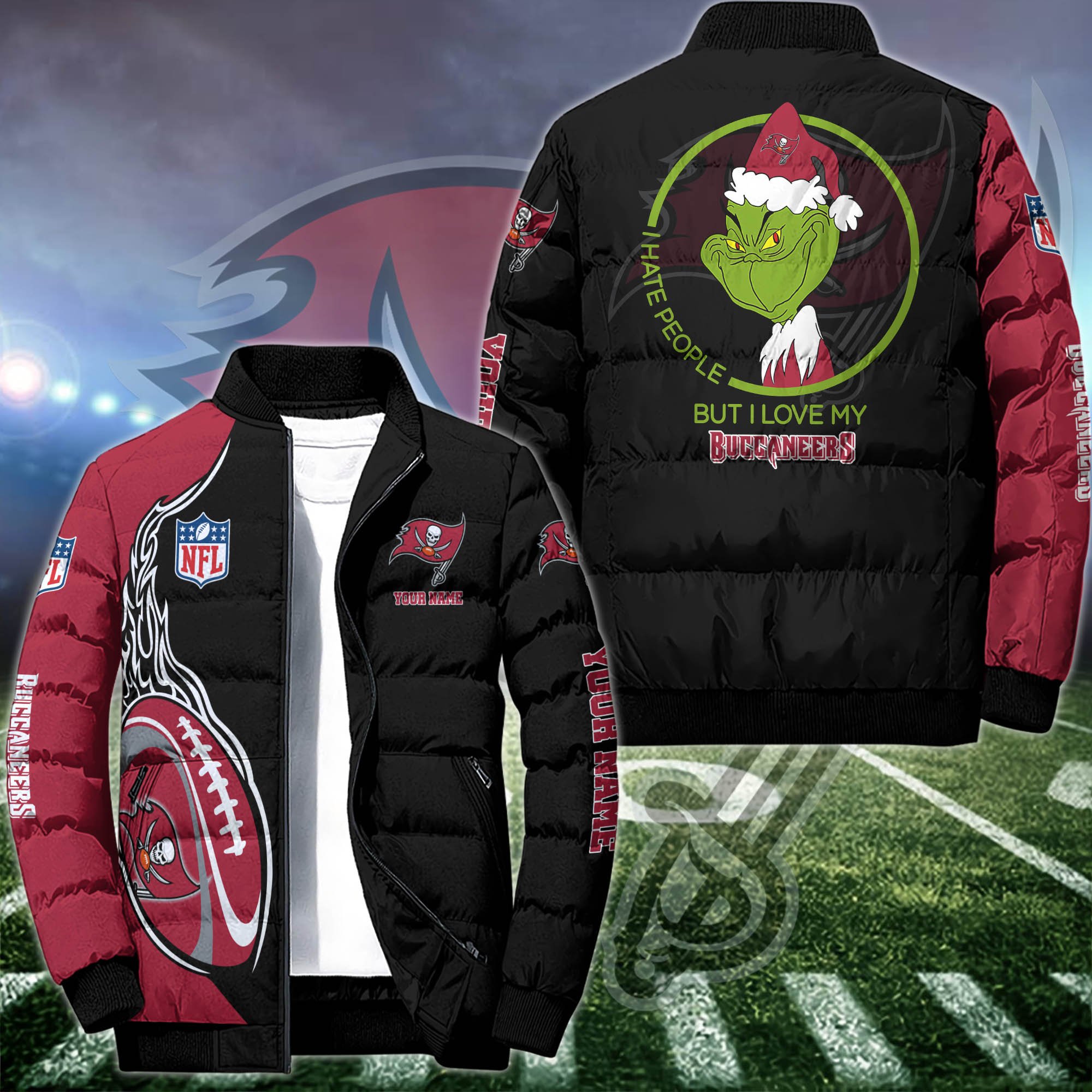 Tampa Bay Buccaneers Puffer Jacket Custom Your Name 2024 version, Sport Jacket, FootBall Fan Gifts EHIVM-53002