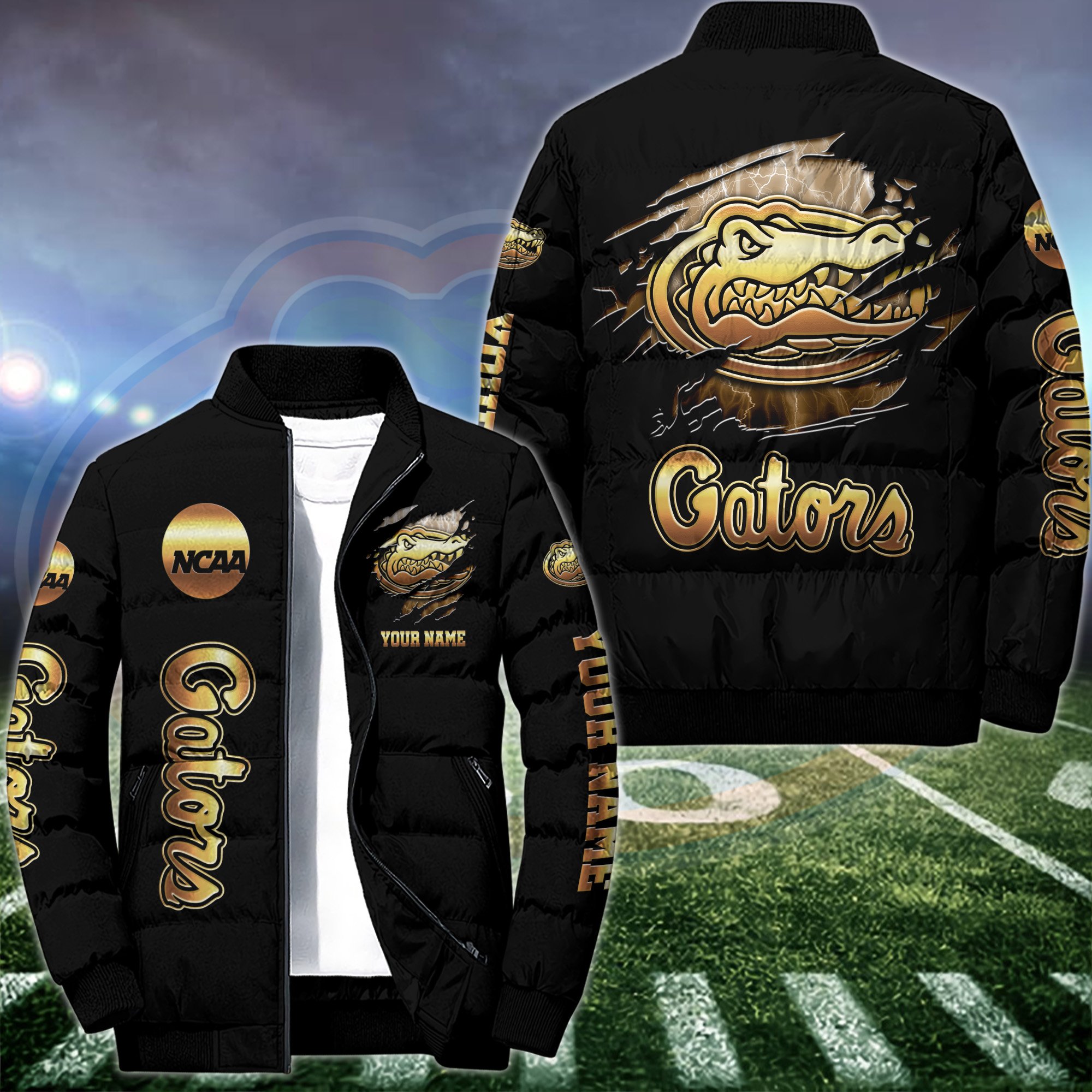 Florida Gators Puffer Jacket Custom Your Name 2024 version, Sport Jacket, FootBall Fan Gift EHIVM-53512