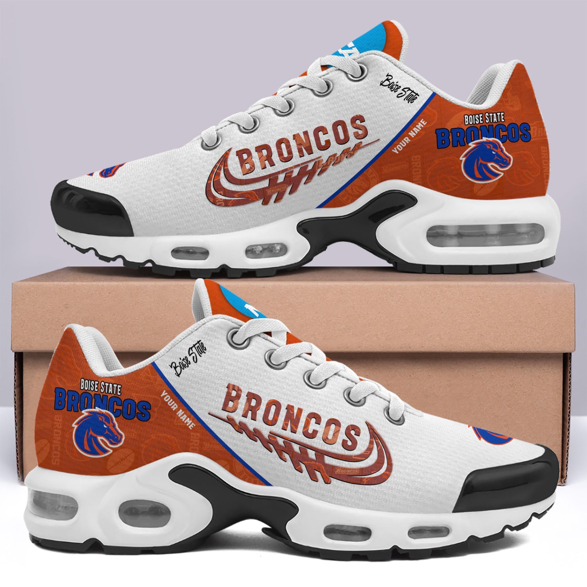 Boise State Broncos TN Shoes Custom Your Name 2024 version, Football Team Shoes, Sport Fan Gifts EHIVM-60203