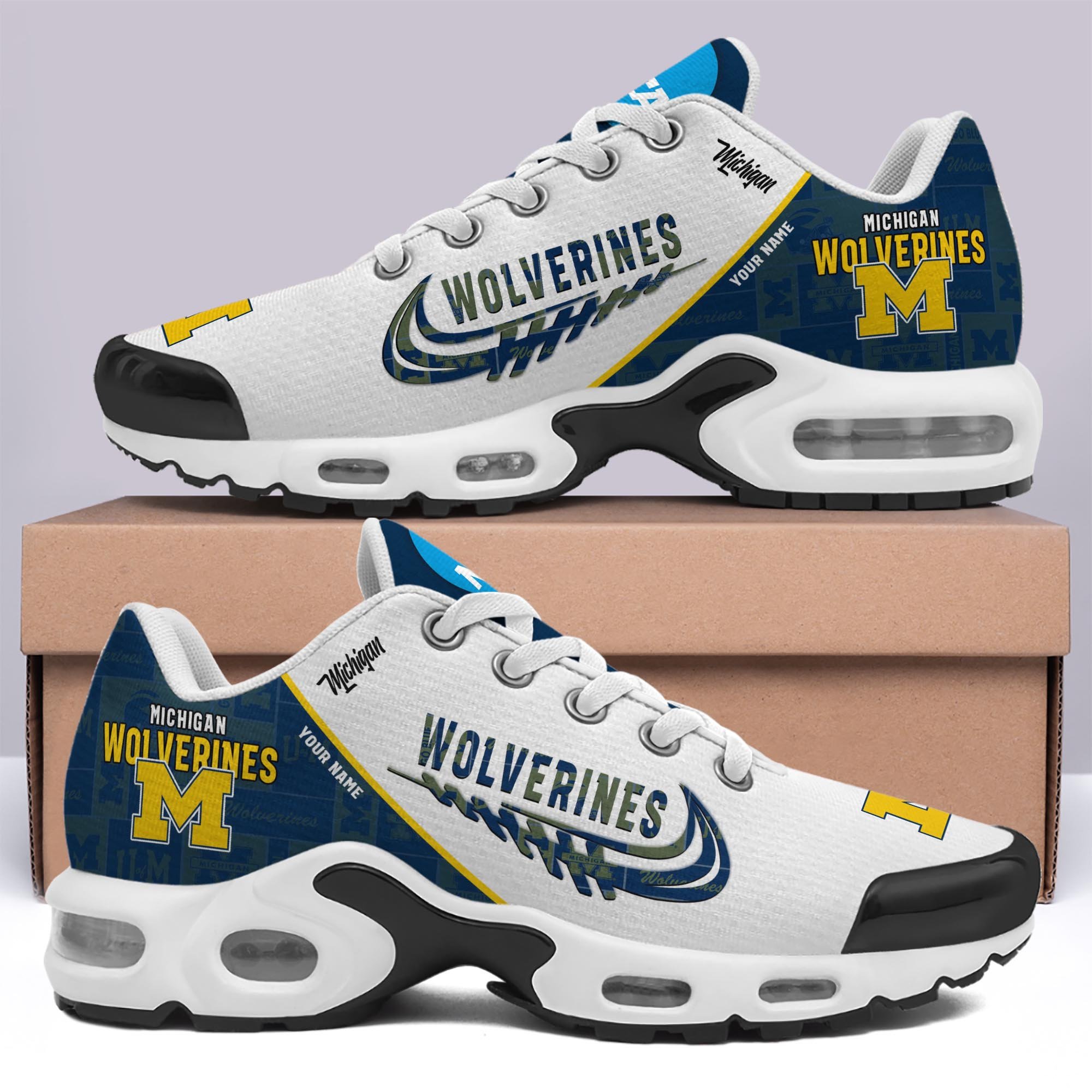 Michigan Wolverines TN Shoes Custom Your Name 2024 version, Football Team Shoes, Sport Fan Gifts EHIVM-60203