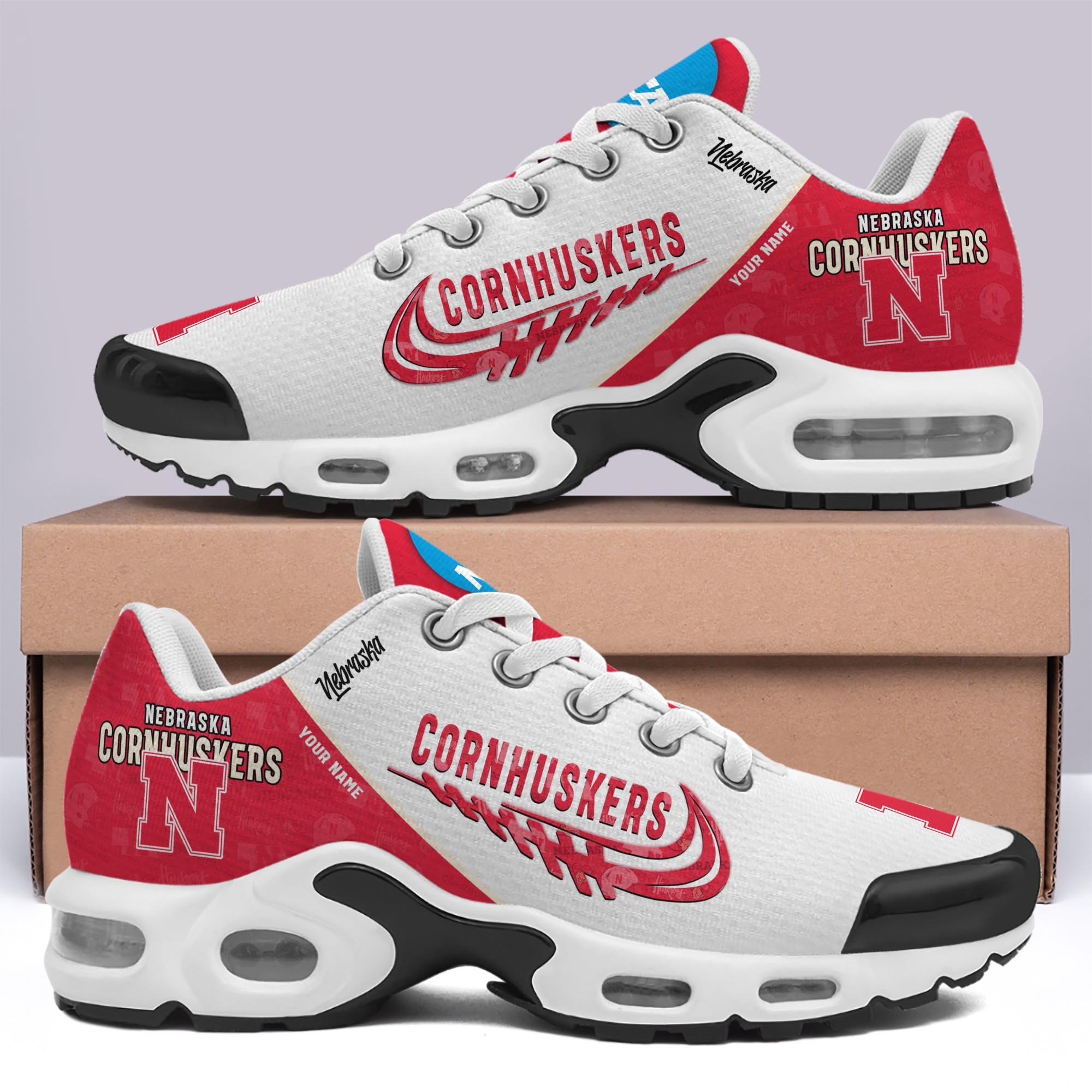 Nebraska Cornhuskers TN Shoes Custom Your Name 2024 version, Football Team Shoes, Sport Fan Gifts EHIVM-60203