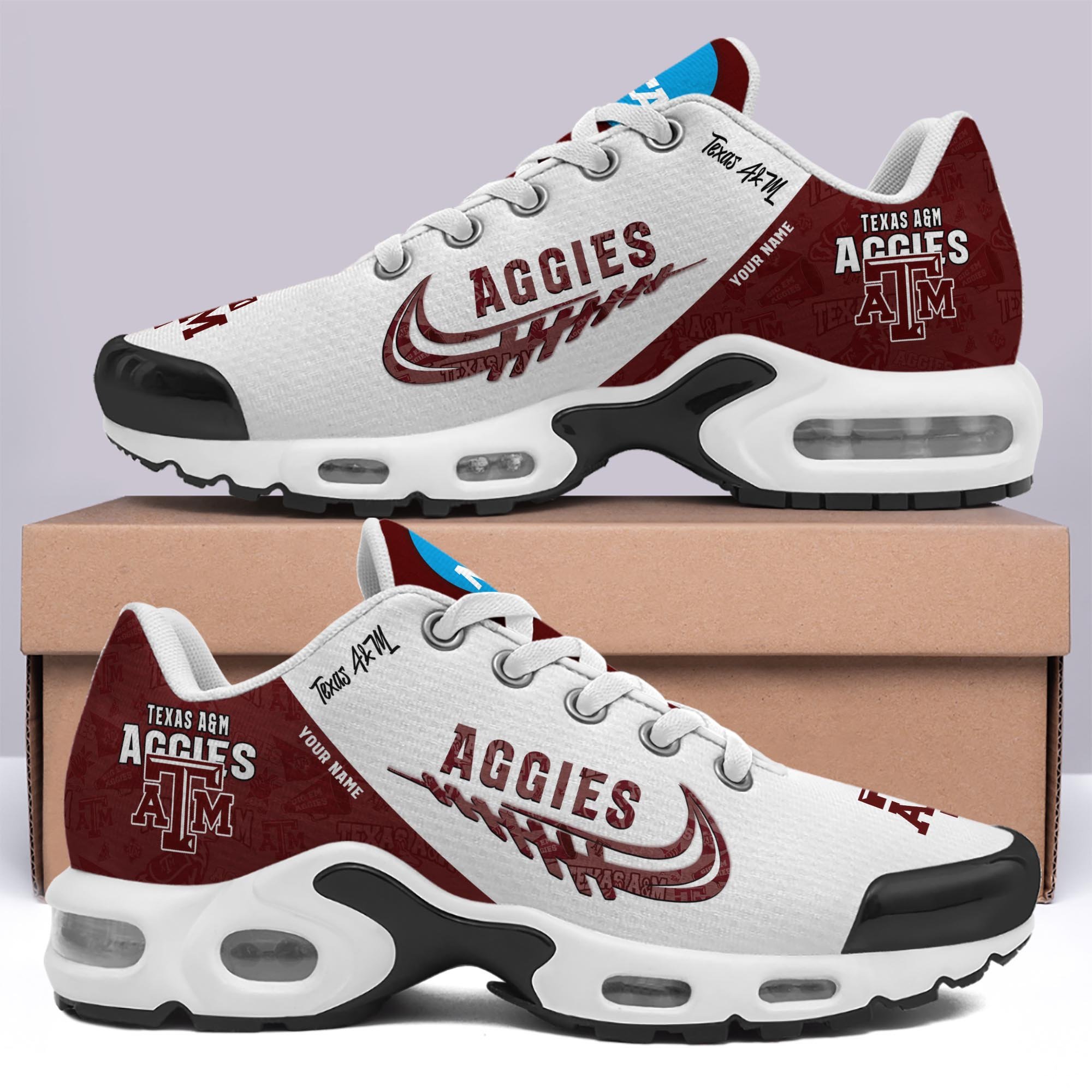 Texas A&M Aggies TN Shoes Custom Your Name 2024 version, Football Team Shoes, Sport Fan Gifts EHIVM-60203