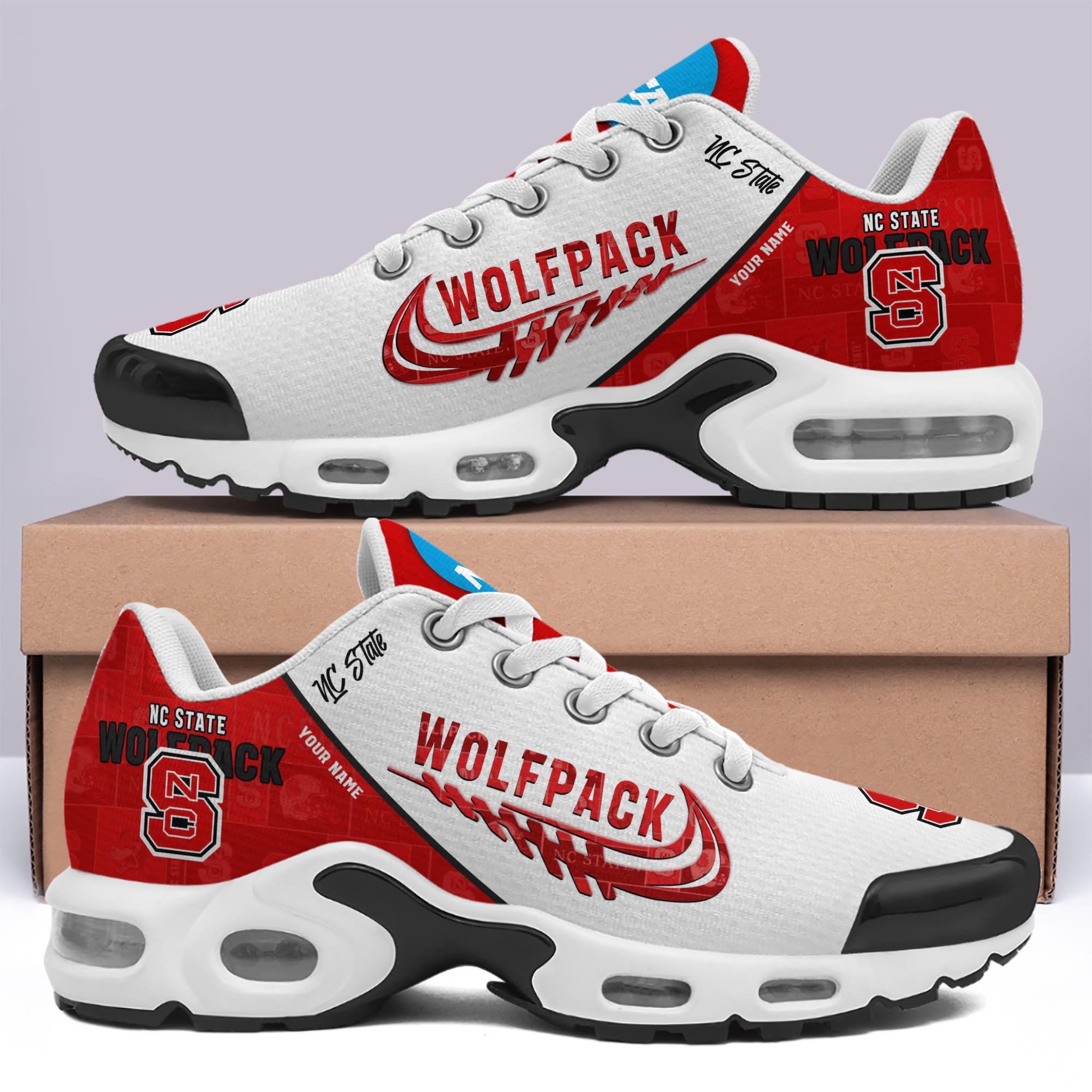 NC State Wolfpack TN Shoes Custom Your Name 2024 version, Football Team Shoes, Sport Fan Gifts EHIVM-60203