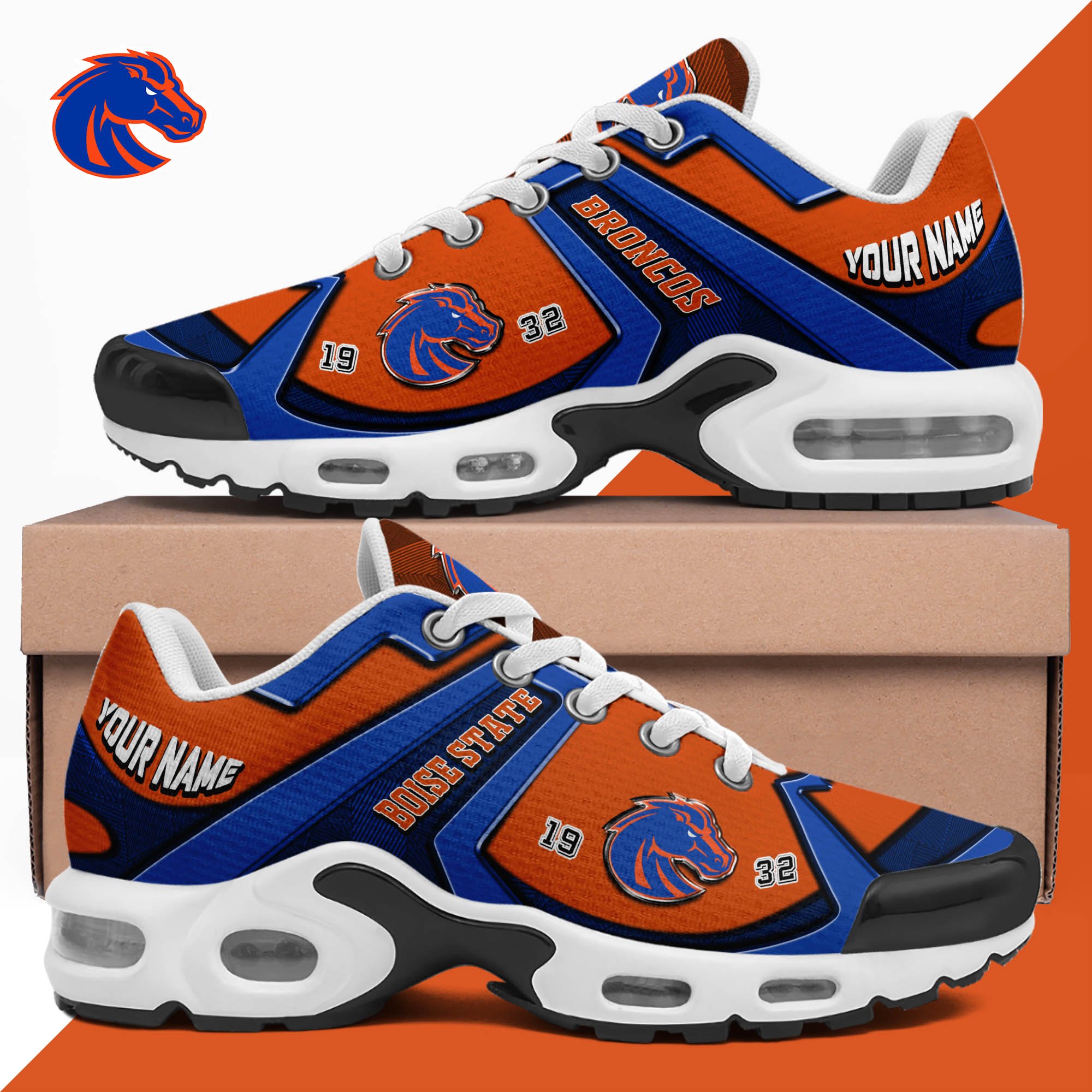 Boise State Broncos TN Shoes 2024 Version Custom Your Name, Sport Shoes For Lovers, Football Team Shoes, Sport Gifts For Fans, Gifts For Him ETHY-62489