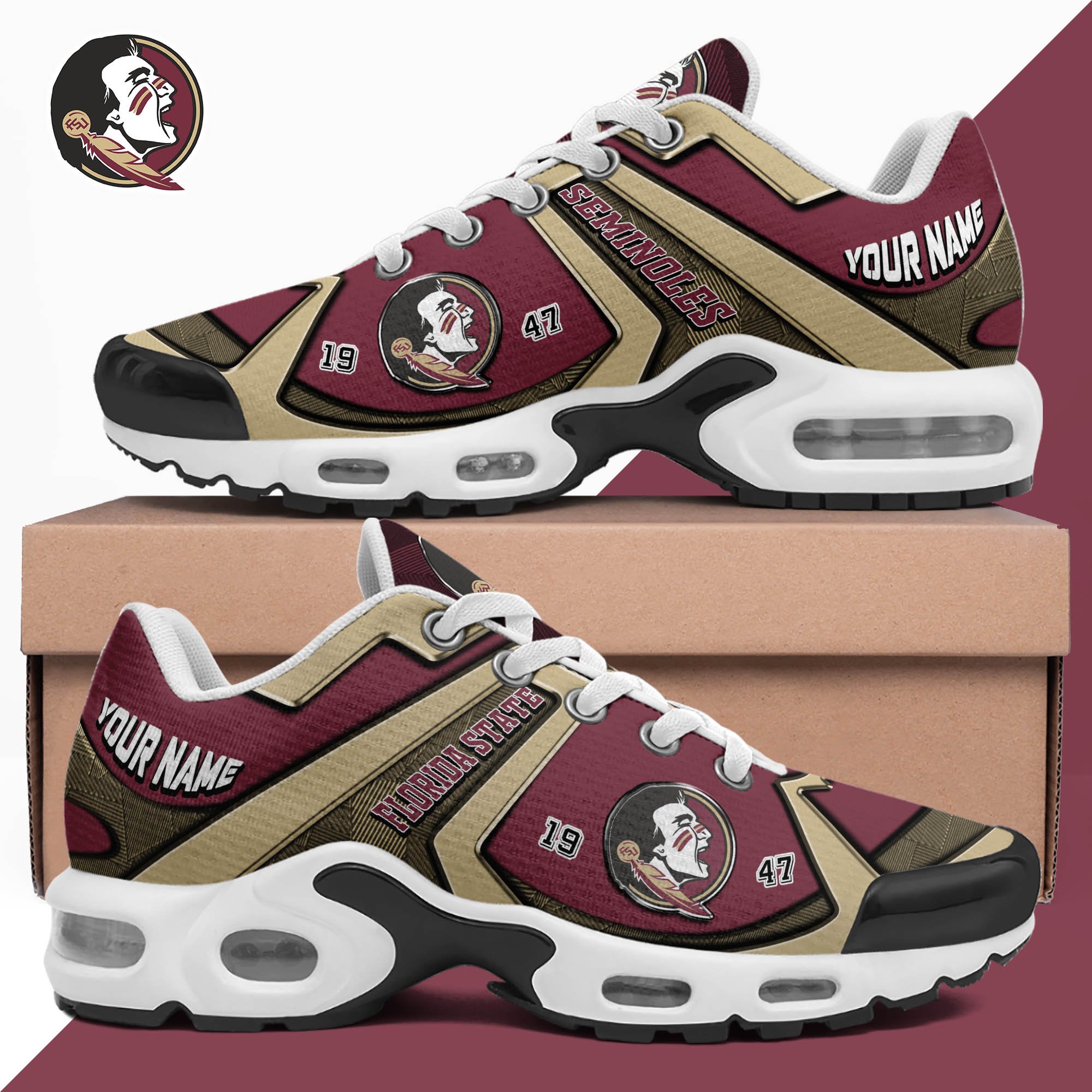 Florida State Seminoles TN Shoes 2024 Version Custom Your Name, Sport Shoes For Lovers, Football Team Shoes, Sport Gifts For Fans, Gifts For Him ETHY-62489