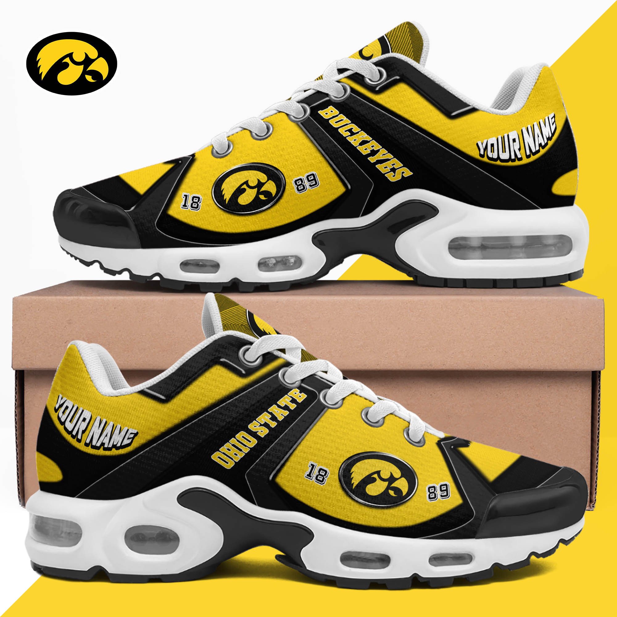 Iowa Hawkeyes TN Shoes 2024 Version Custom Your Name, Sport Shoes For Lovers, Football Team Shoes, Sport Gifts For Fans, Gifts For Him ETHY-62489