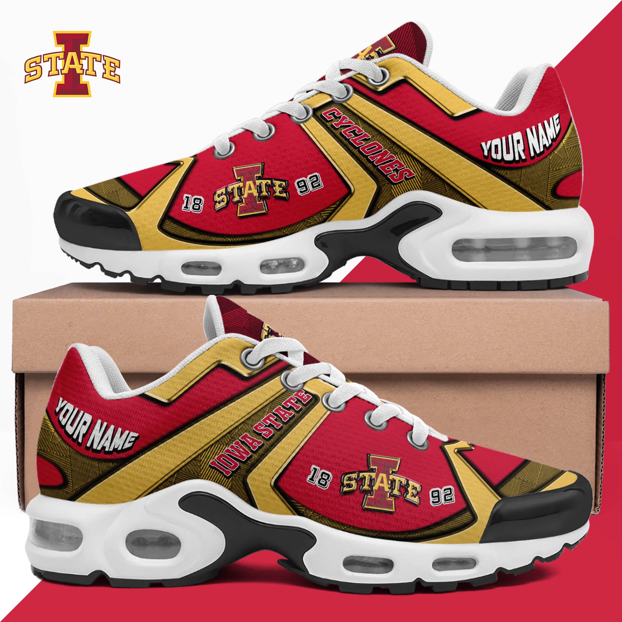 Iowa State Cyclones TN Shoes 2024 Version Custom Your Name, Sport Shoes For Lovers, Football Team Shoes, Sport Gifts For Fans, Gifts For Him ETHY-62489