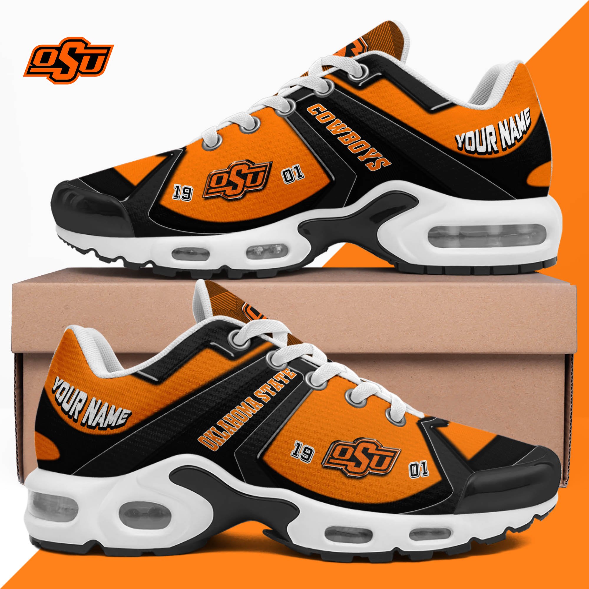 Oklahoma State Cowboys TN Shoes 2024 Version Custom Your Name, Sport Shoes For Lovers, Football Team Shoes, Sport Gifts For Fans, Gifts For Him ETHY-62489