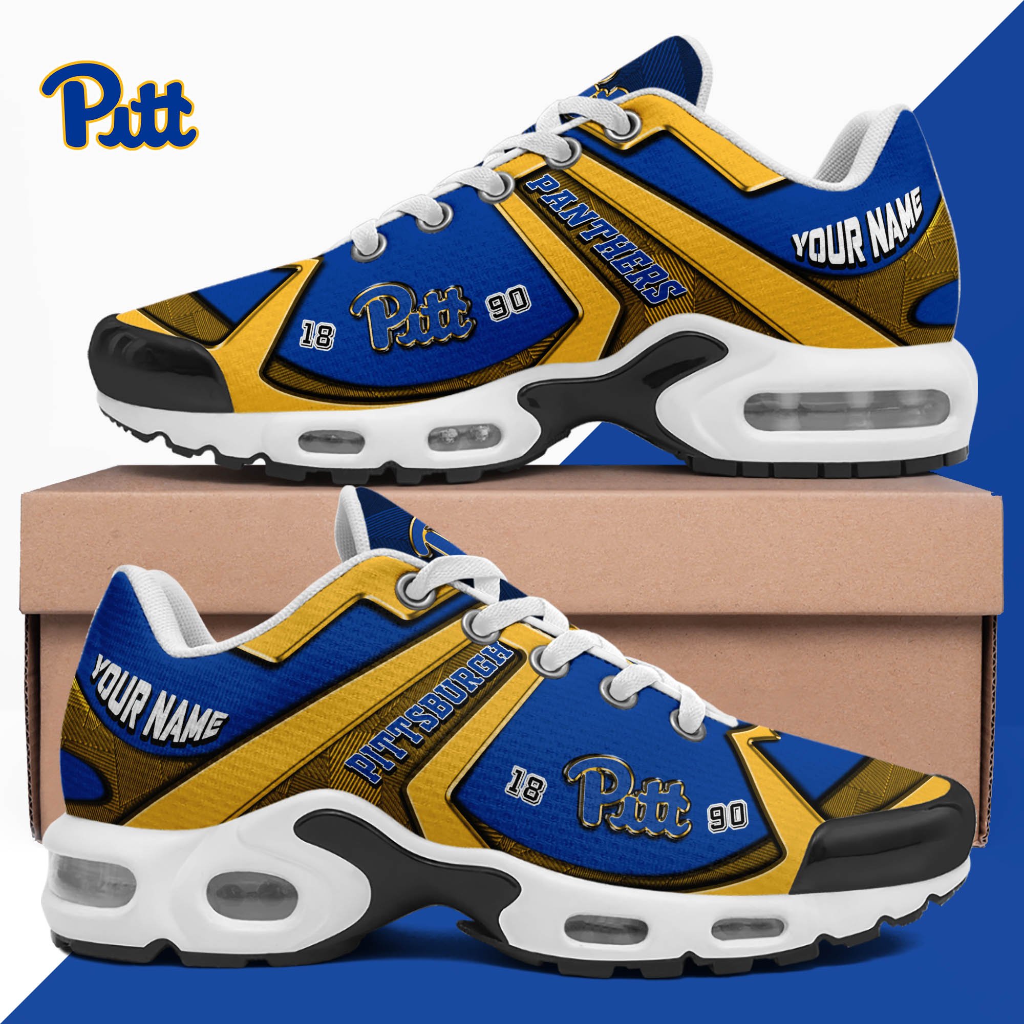 Pittsburgh Panthers TN Shoes 2024 Version Custom Your Name, Sport Shoes For Lovers, Football Team Shoes, Sport Gifts For Fans, Gifts For Him ETHY-62489