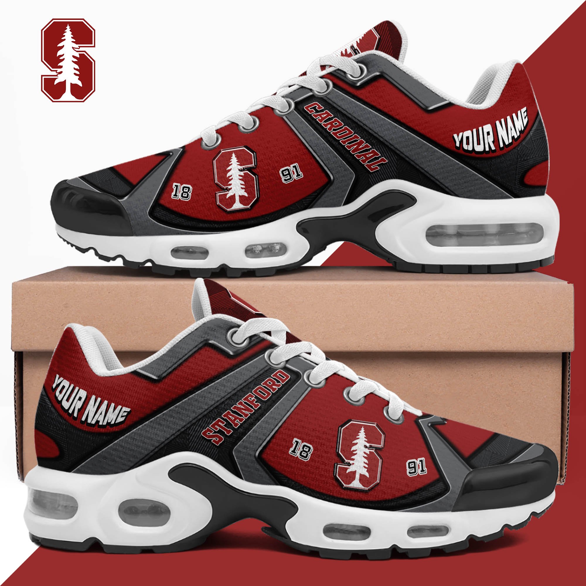 Stanford Cardinal TN Shoes 2024 Version Custom Your Name, Sport Shoes For Lovers, Football Team Shoes, Sport Gifts For Fans, Gifts For Him ETHY-62489