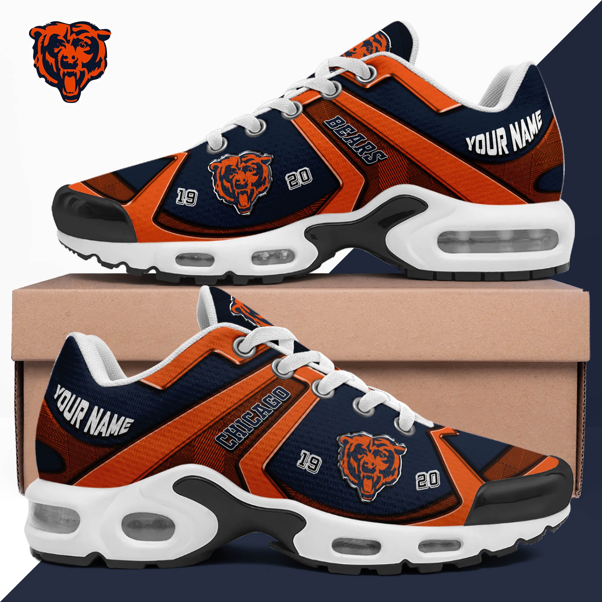 Chicago Bears TN Shoes 2024 Version Custom Your Name, Sport Shoes For Lovers, Football Team Shoes, Sport Gifts For Fans, Gifts For Him ETHY-62489