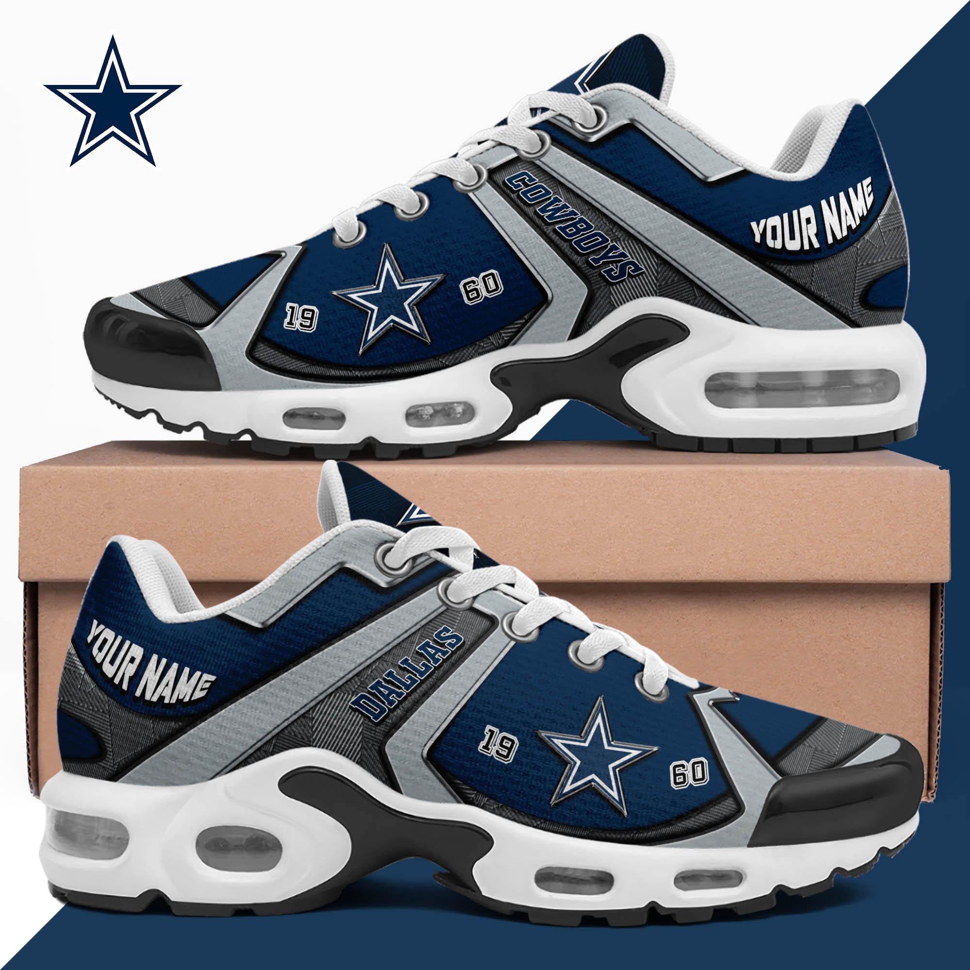 Dallas Cowboys TN Shoes 2024 Version Custom Your Name, Sport Shoes For Lovers, Football Team Shoes, Sport Gifts For Fans, Gifts For Him ETHY-62489