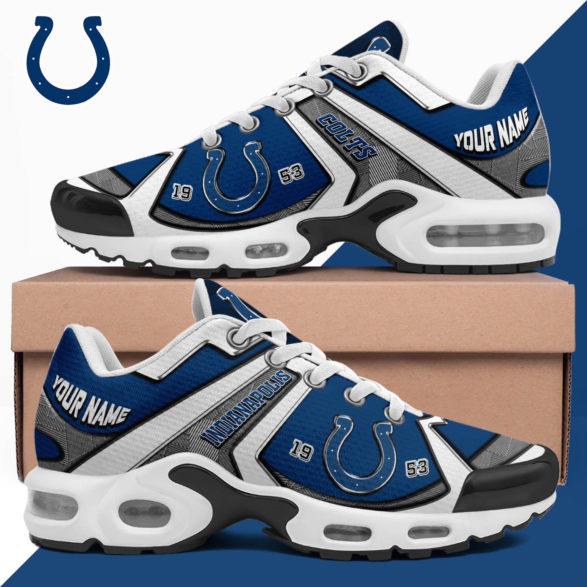 Indianapolis Colts TN Shoes 2024 Version Custom Your Name, Sport Shoes For Lovers, Football Team Shoes, Sport Gifts For Fans, Gifts For Him ETHY-62489