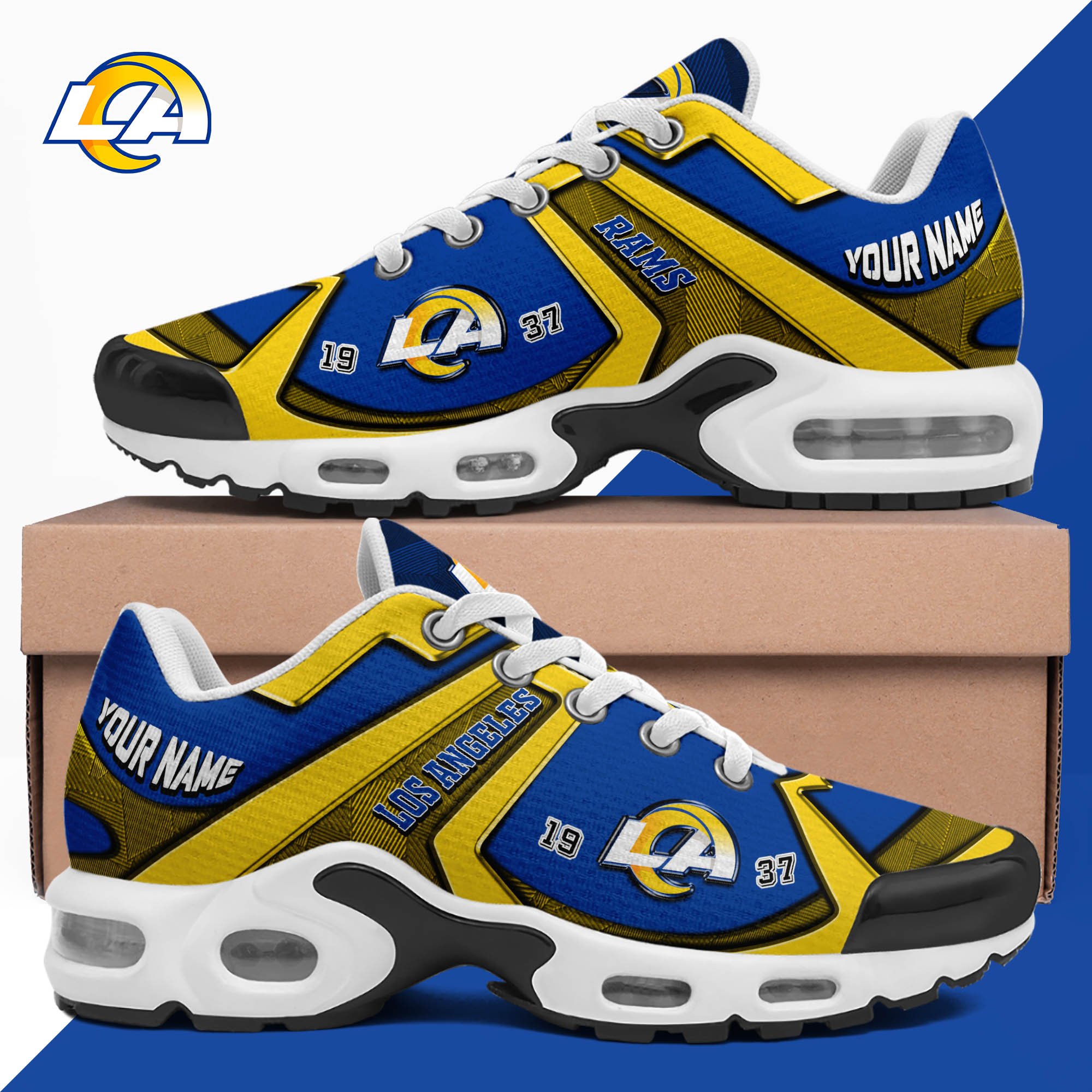 Los Angeles Rams TN Shoes 2024 Version Custom Your Name, Sport Shoes For Lovers, Football Team Shoes, Sport Gifts For Fans, Gifts For Him ETHY-62489