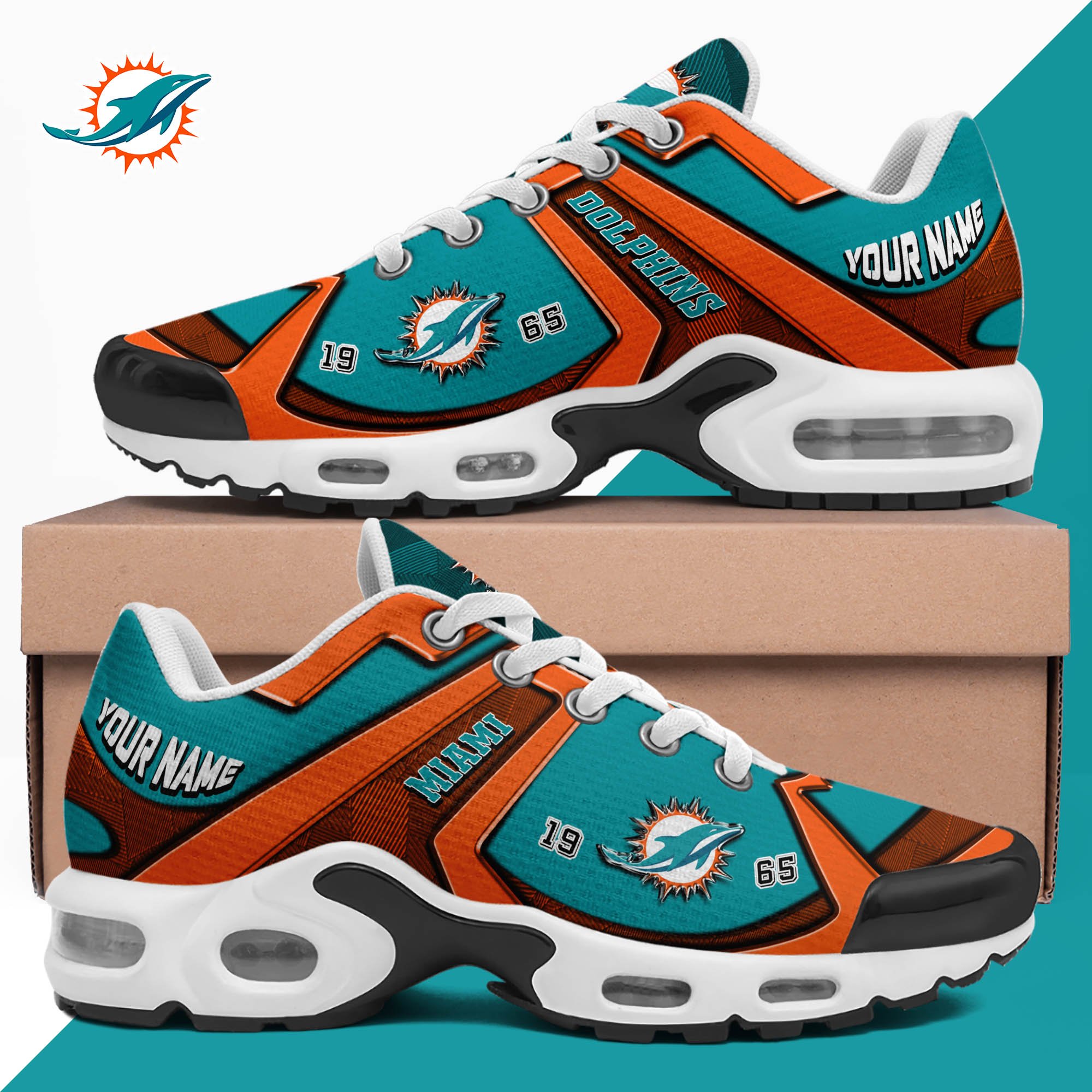 Miami Dolphins TN Shoes 2024 Version Custom Your Name, Sport Shoes For Lovers, Football Team Shoes, Sport Gifts For Fans, Gifts For Him ETHY-62489