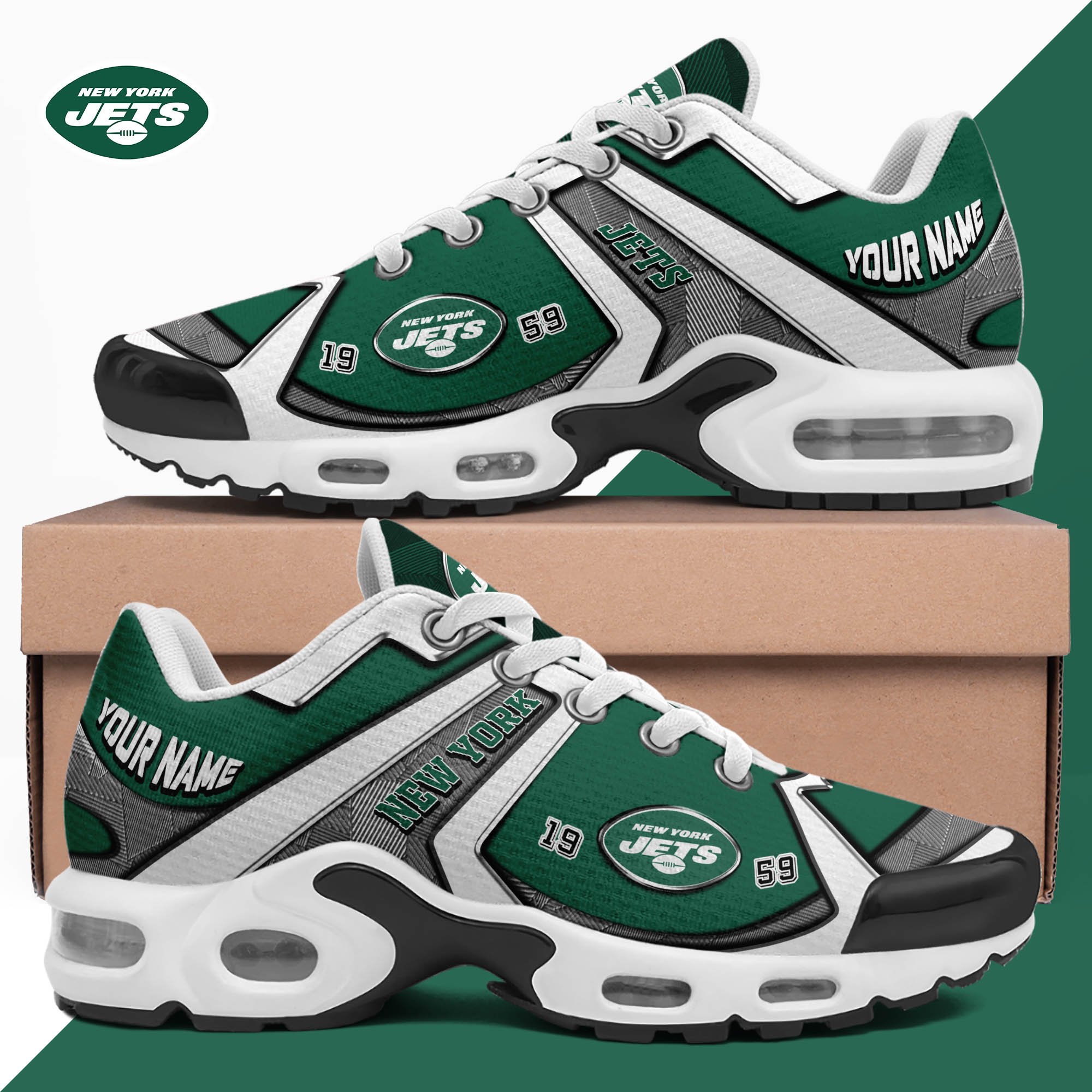 New York Jets TN Shoes 2024 Version Custom Your Name, Sport Shoes For Lovers, Football Team Shoes, Sport Gifts For Fans, Gifts For Him ETHY-62489