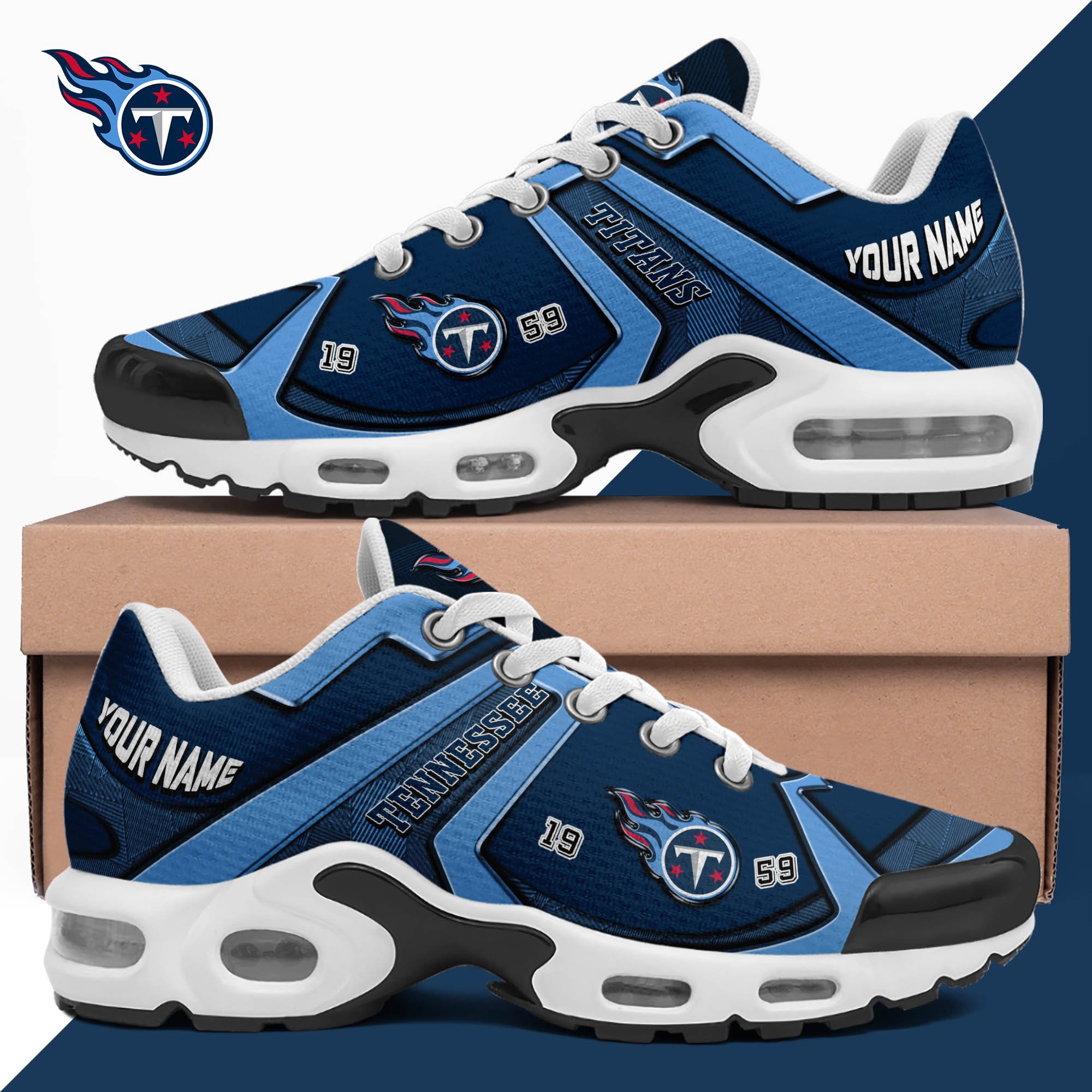 Tennessee Titans TN Shoes 2024 Version Custom Your Name, Sport Shoes For Lovers, Football Team Shoes, Sport Gifts For Fans, Gifts For Him ETHY-62489