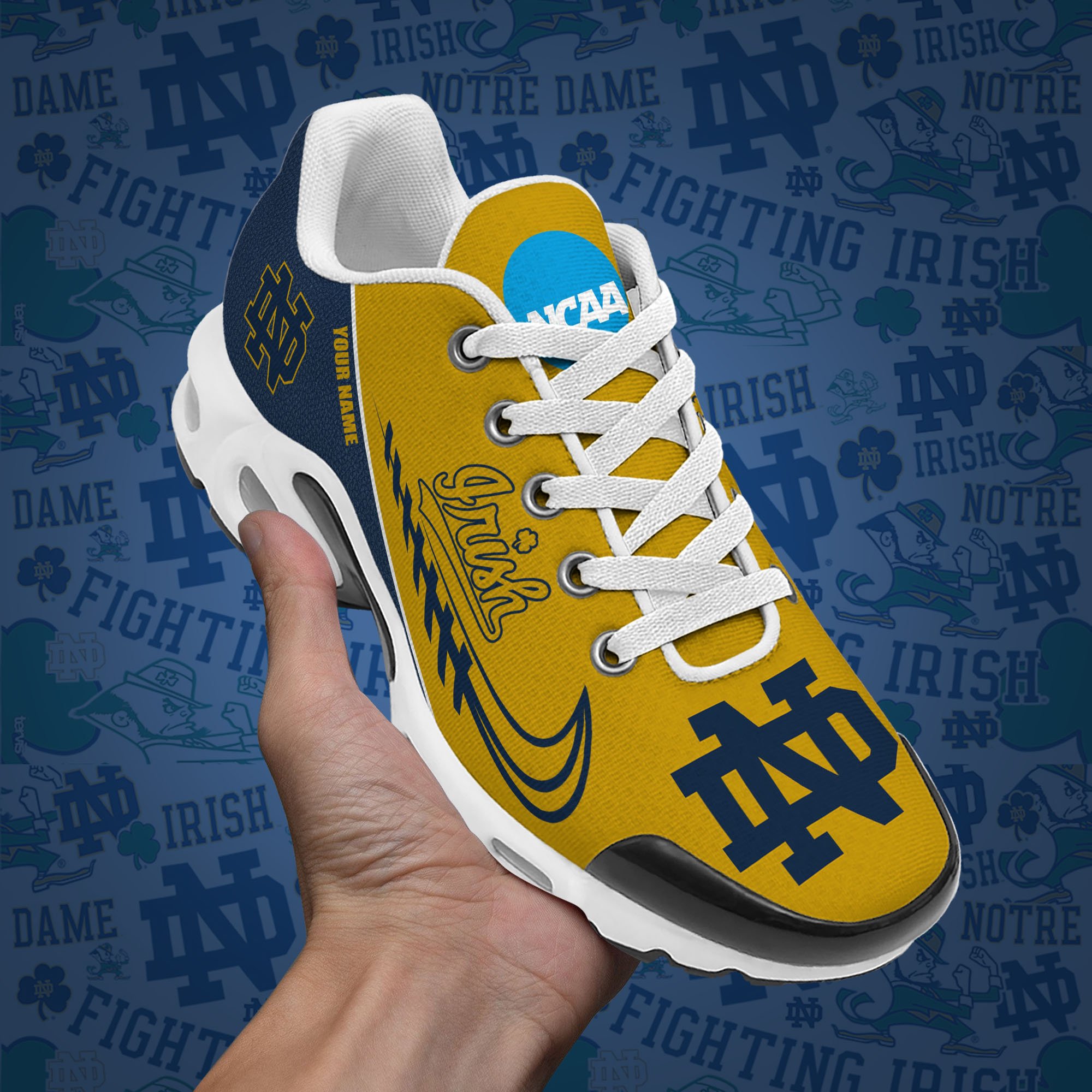 Notre Dame Fighting Irish TN Shoes Custom Your Name, Football Team Shoes, Sport Fan Gifts EHIVM-53631