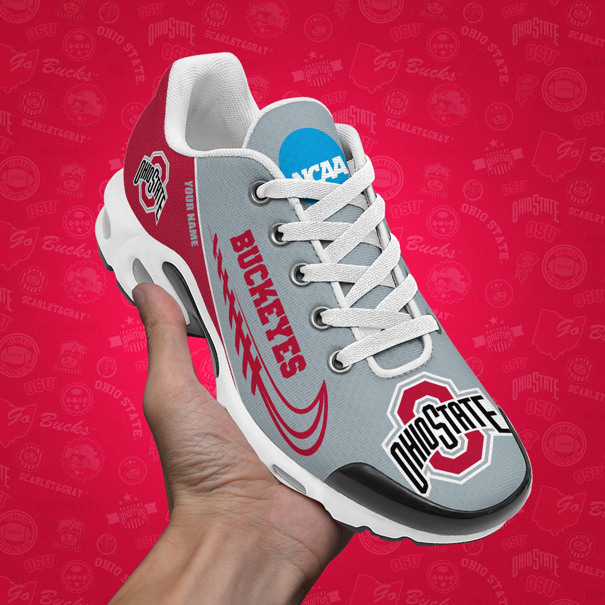 Ohio State Buckeyes TN Shoes Custom Your Name, Football Team Shoes, Sport Fan Gifts EHIVM-53631