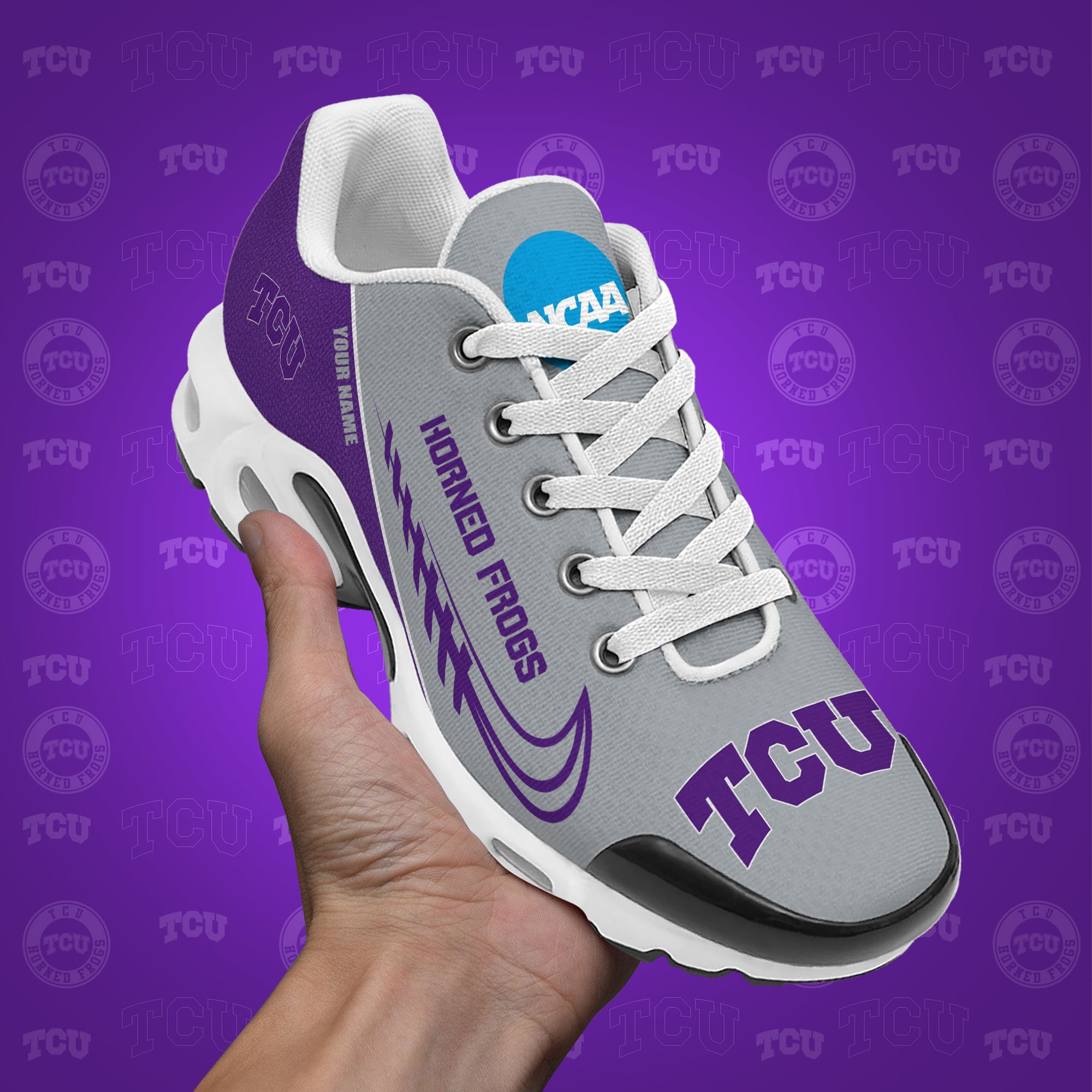 TCU Horned Frogs TN Shoes Custom Your Name, Football Team Shoes, Sport Fan Gifts EHIVM-53631