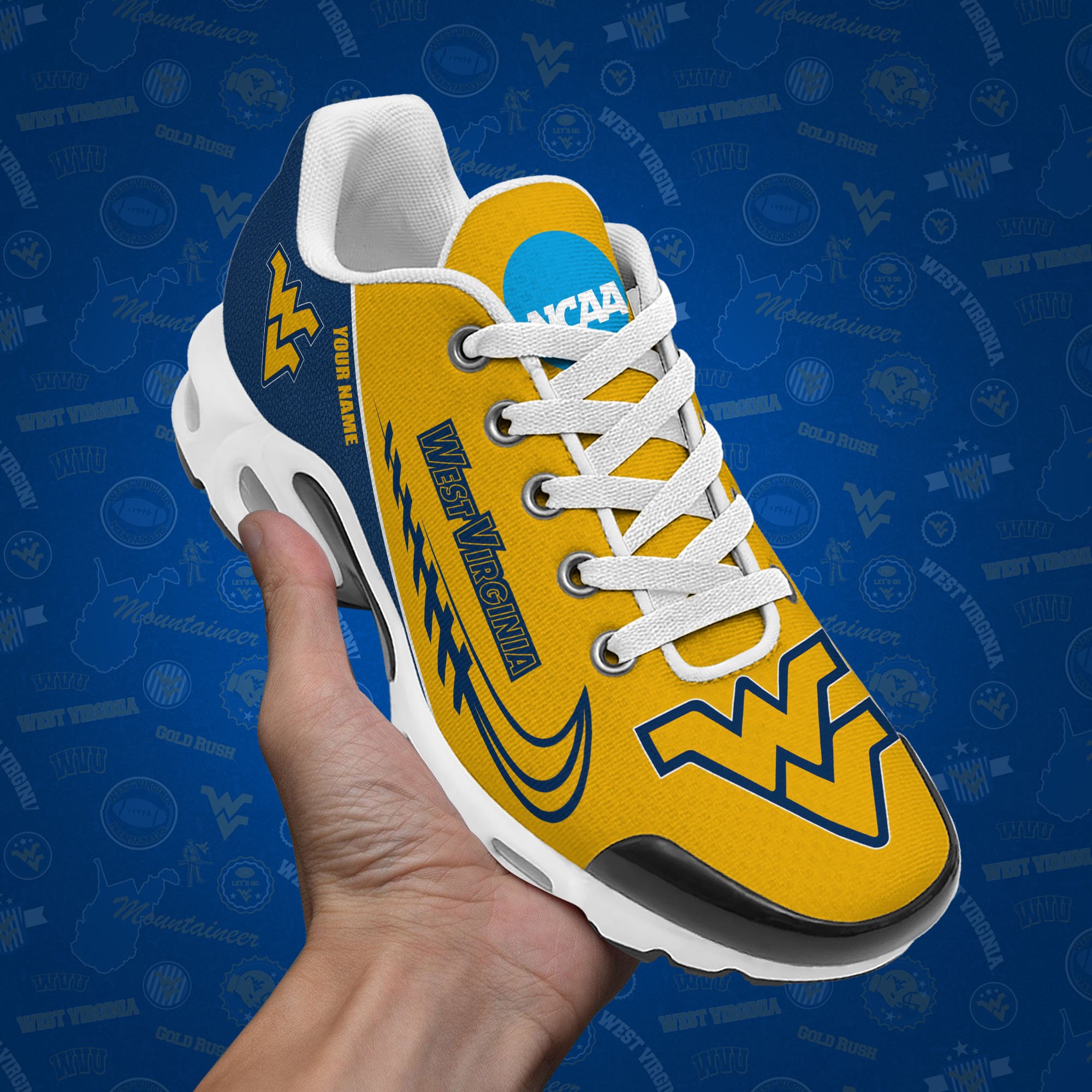 West Virginia Mountaineers TN Shoes Custom Your Name, Football Team Shoes, Sport Fan Gifts EHIVM-53631