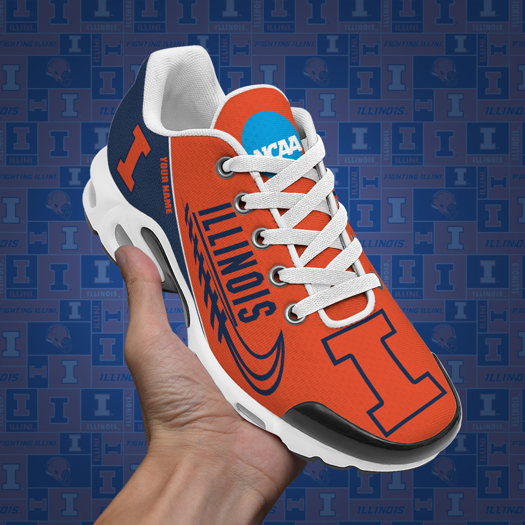 Illinois Fighting Illini TN Shoes Custom Your Name, Football Team Shoes, Sport Fan Gifts EHIVM-53631