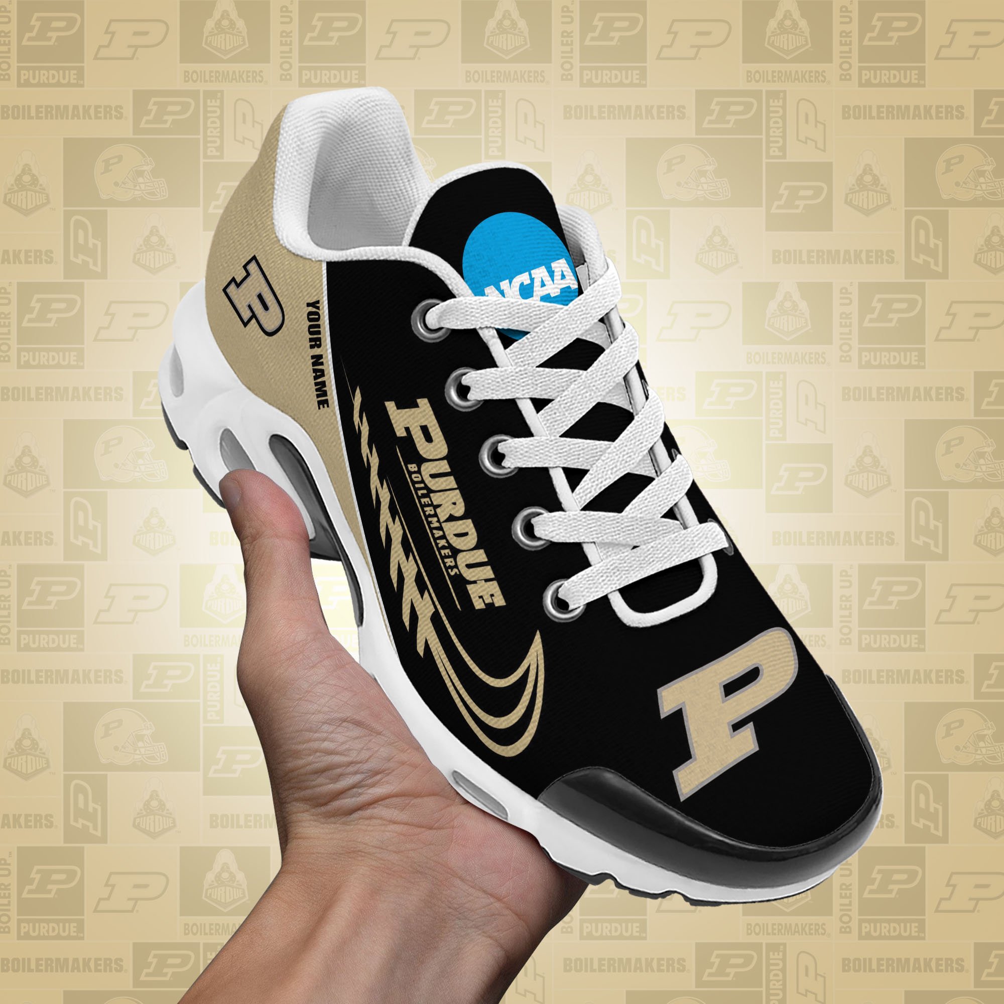 Purdue Boilermakers TN Shoes Custom Your Name, Football Team Shoes, Sport Fan Gifts EHIVM-53631