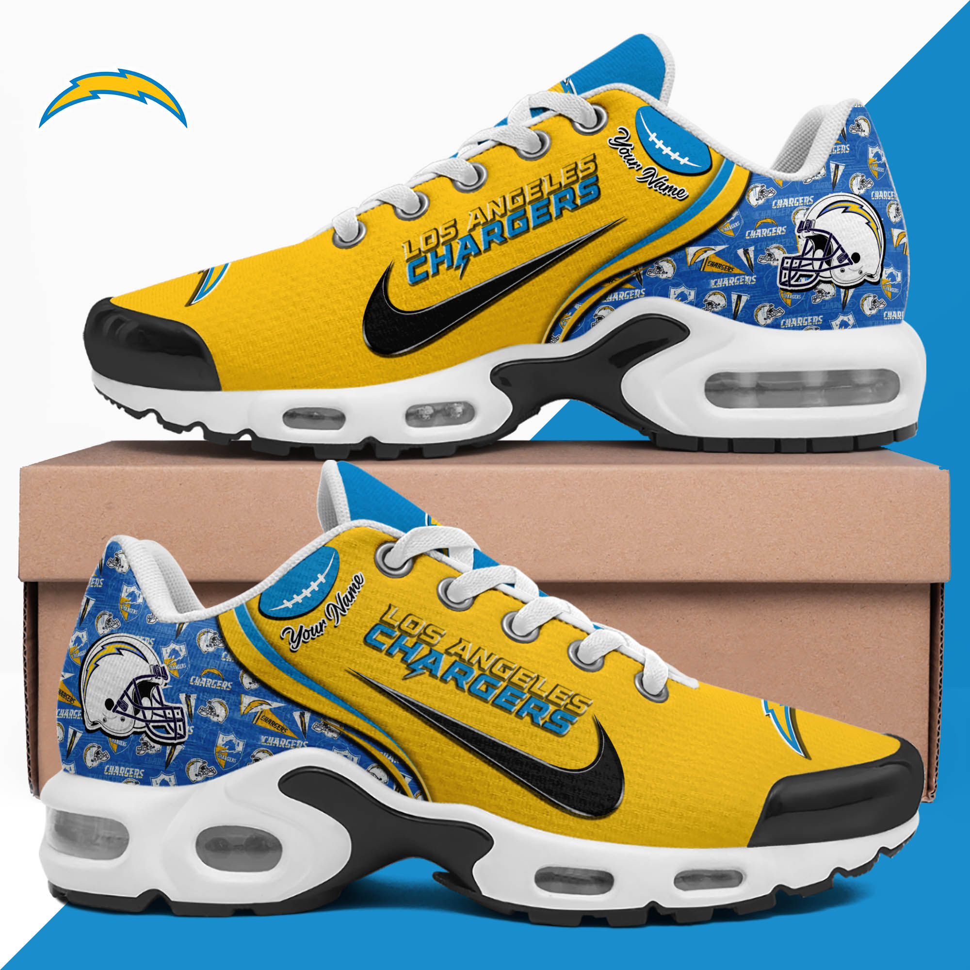 Los Angeles Chargers TN Shoes 2024 Version Custom Your Name, Sport Shoes For Lovers, Sport Gifts, Gifts For Fans ETHY-62499