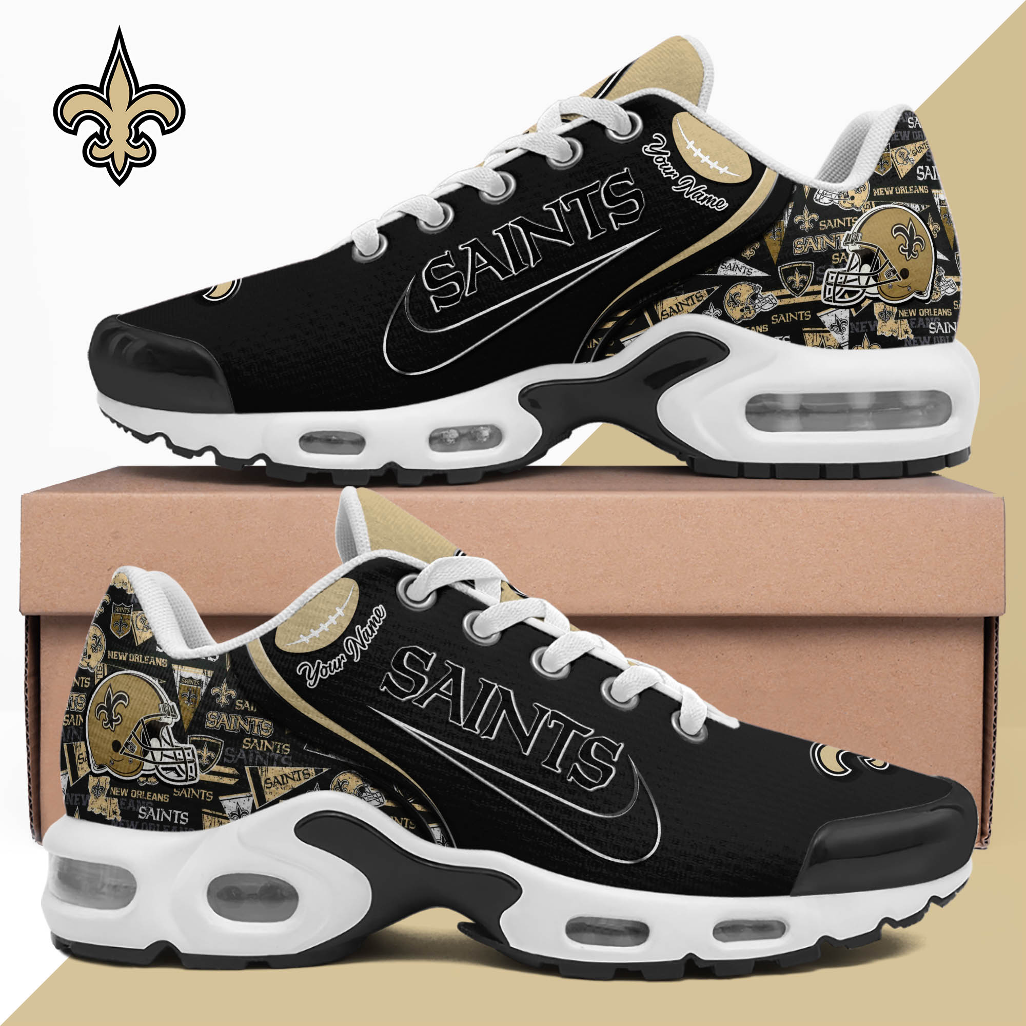 New Orleans Saints TN Shoes 2024 Version Custom Your Name, Sport Shoes For Lovers, Sport Gifts, Gifts For Fans ETHY-62499