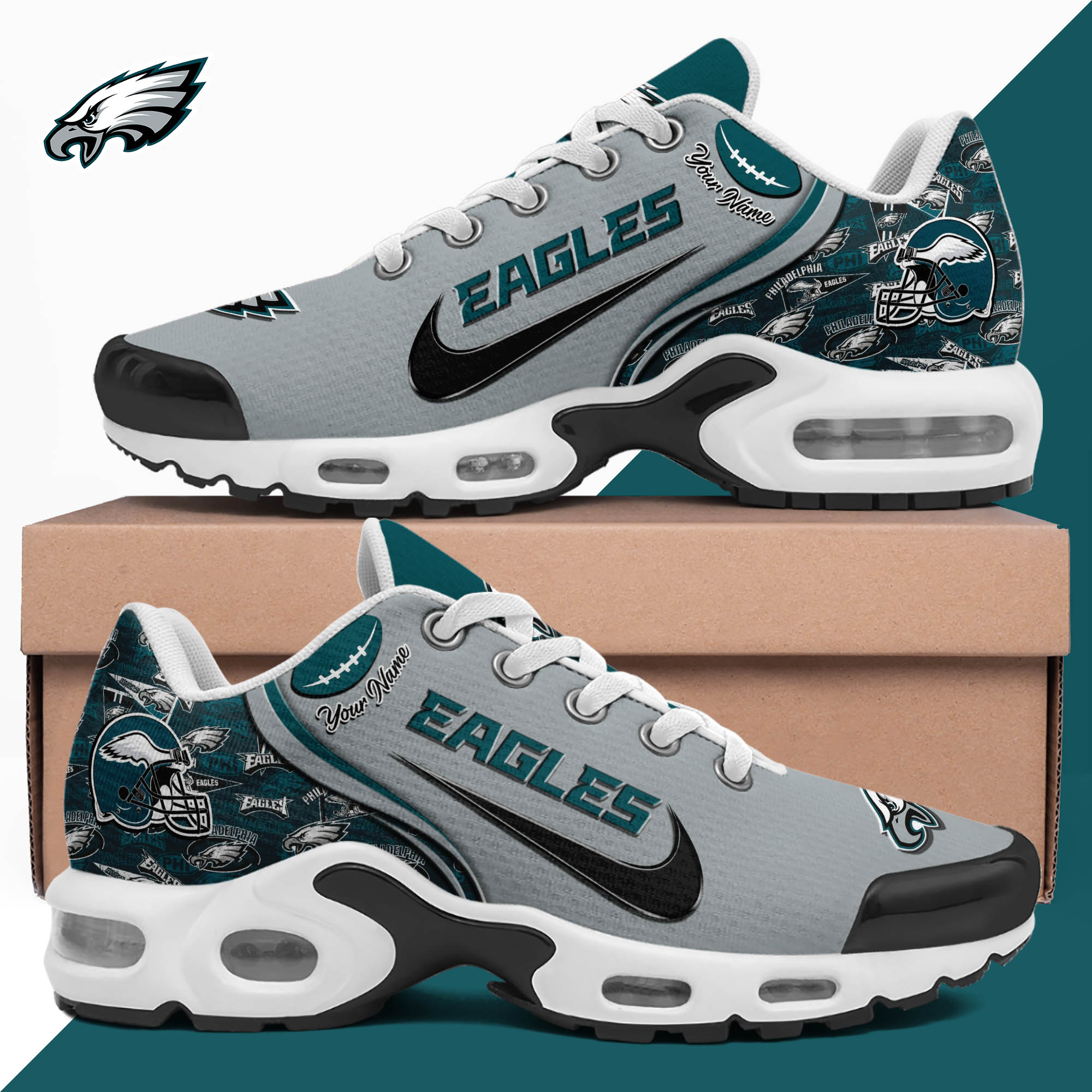 Philadelphia Eagles TN Shoes 2024 Version Custom Your Name, Sport Shoes For Lovers, Sport Gifts, Gifts For Fans ETHY-62499