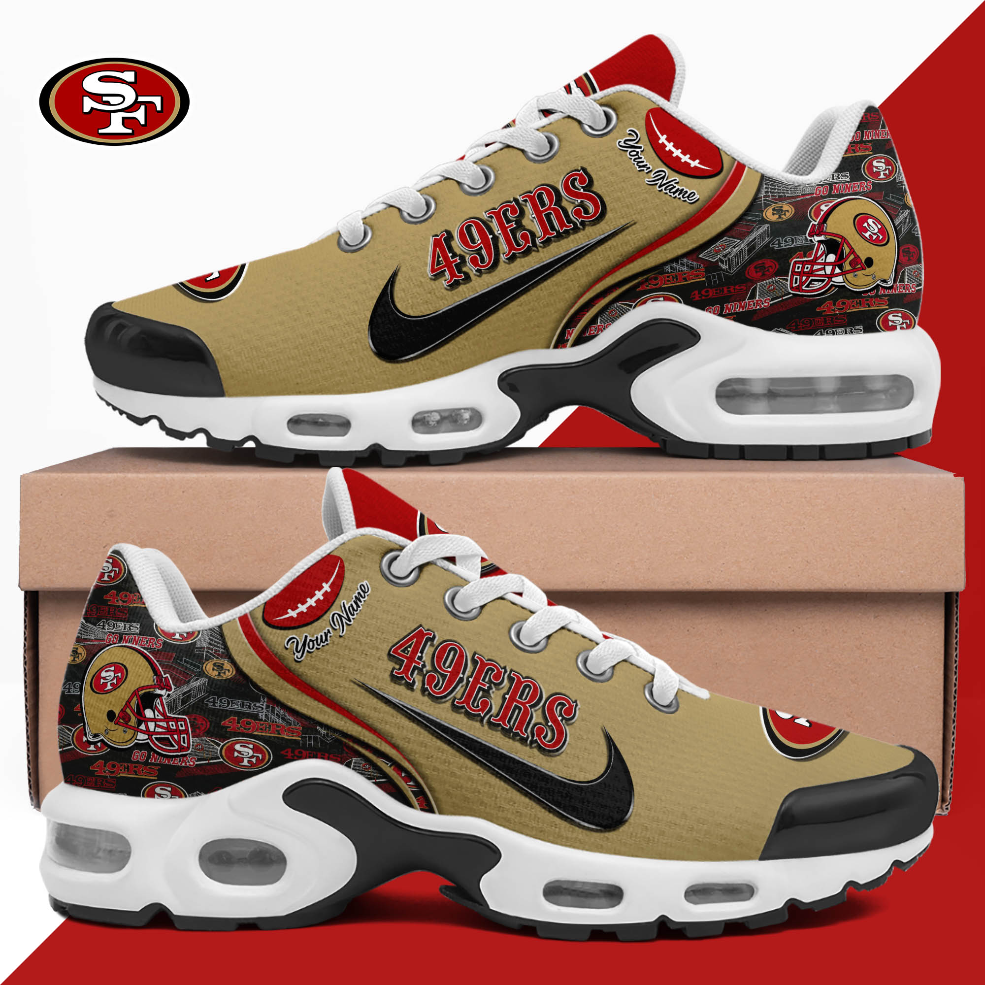 San Francisco 49ers TN Shoes 2024 Version Custom Your Name, Sport Shoes For Lovers, Sport Gifts, Gifts For Fans ETHY-62499